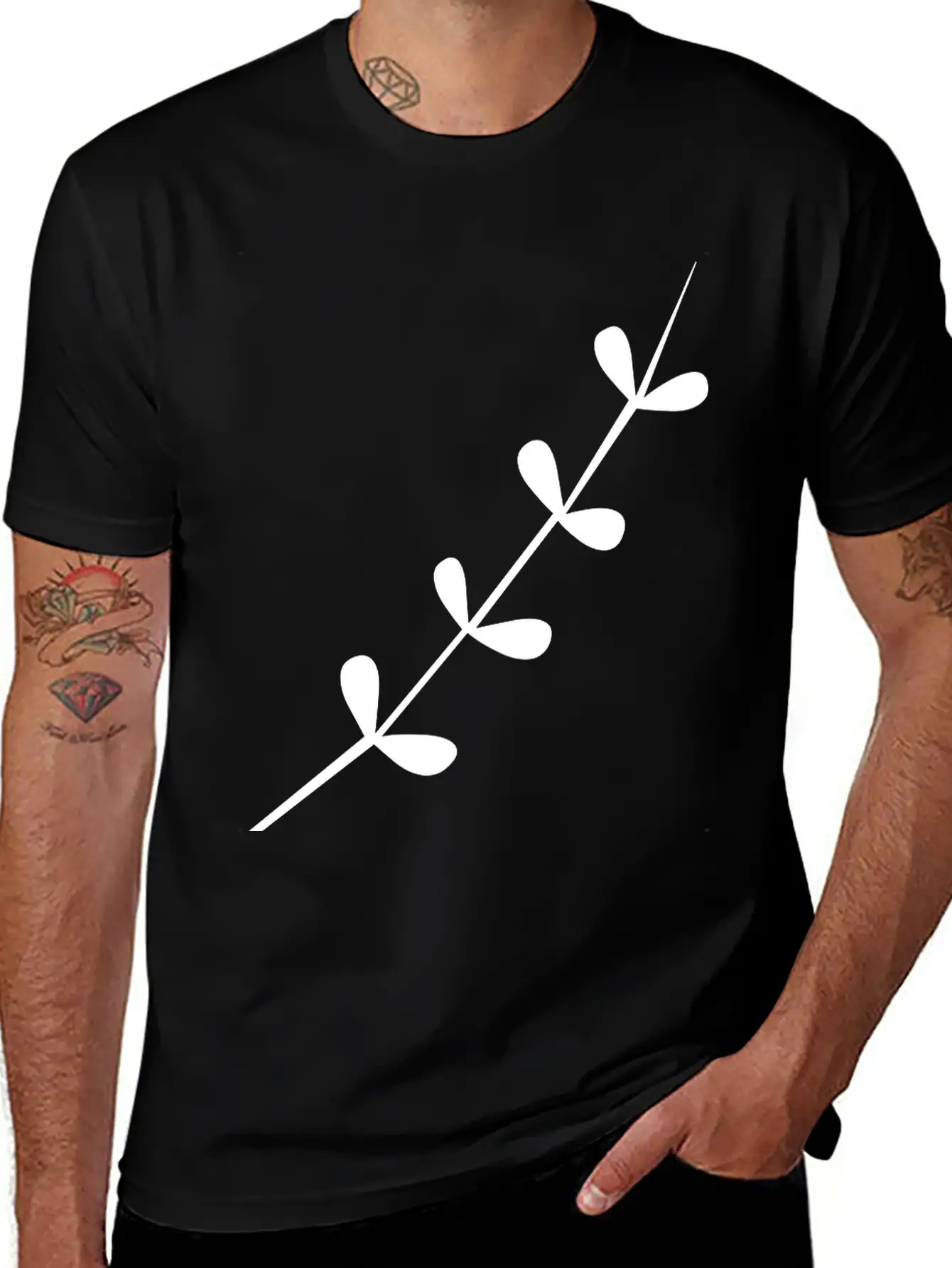 A Delicate Tree Branch Unisex Short Sleeve Soft Cotton T-Shirt – Casual Everyday Wear