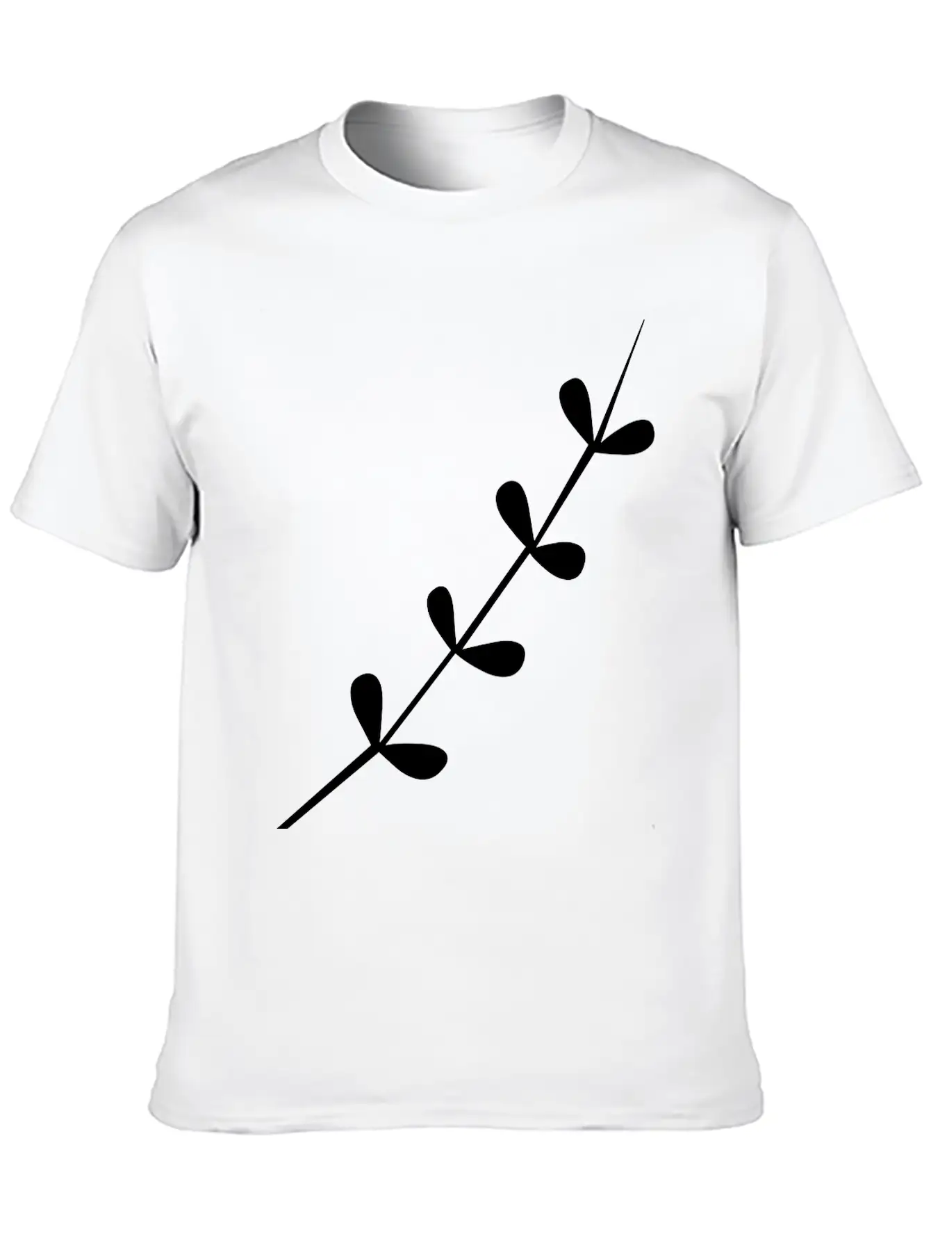 A Delicate Tree Branch Unisex Short Sleeve Soft Cotton T-Shirt – Casual Everyday Wear