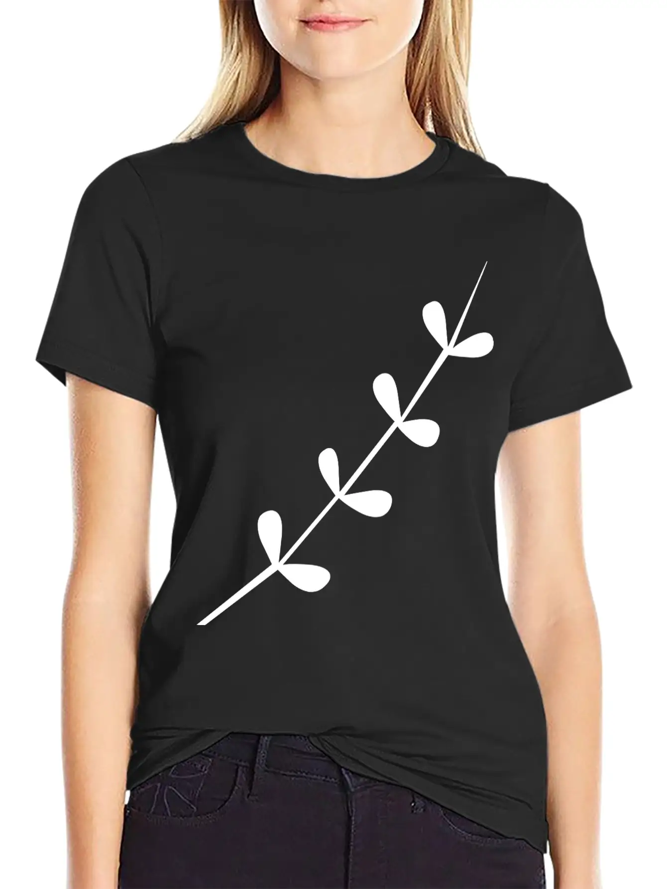 A Delicate Tree Branch Unisex Short Sleeve Soft Cotton T-Shirt – Casual Everyday Wear