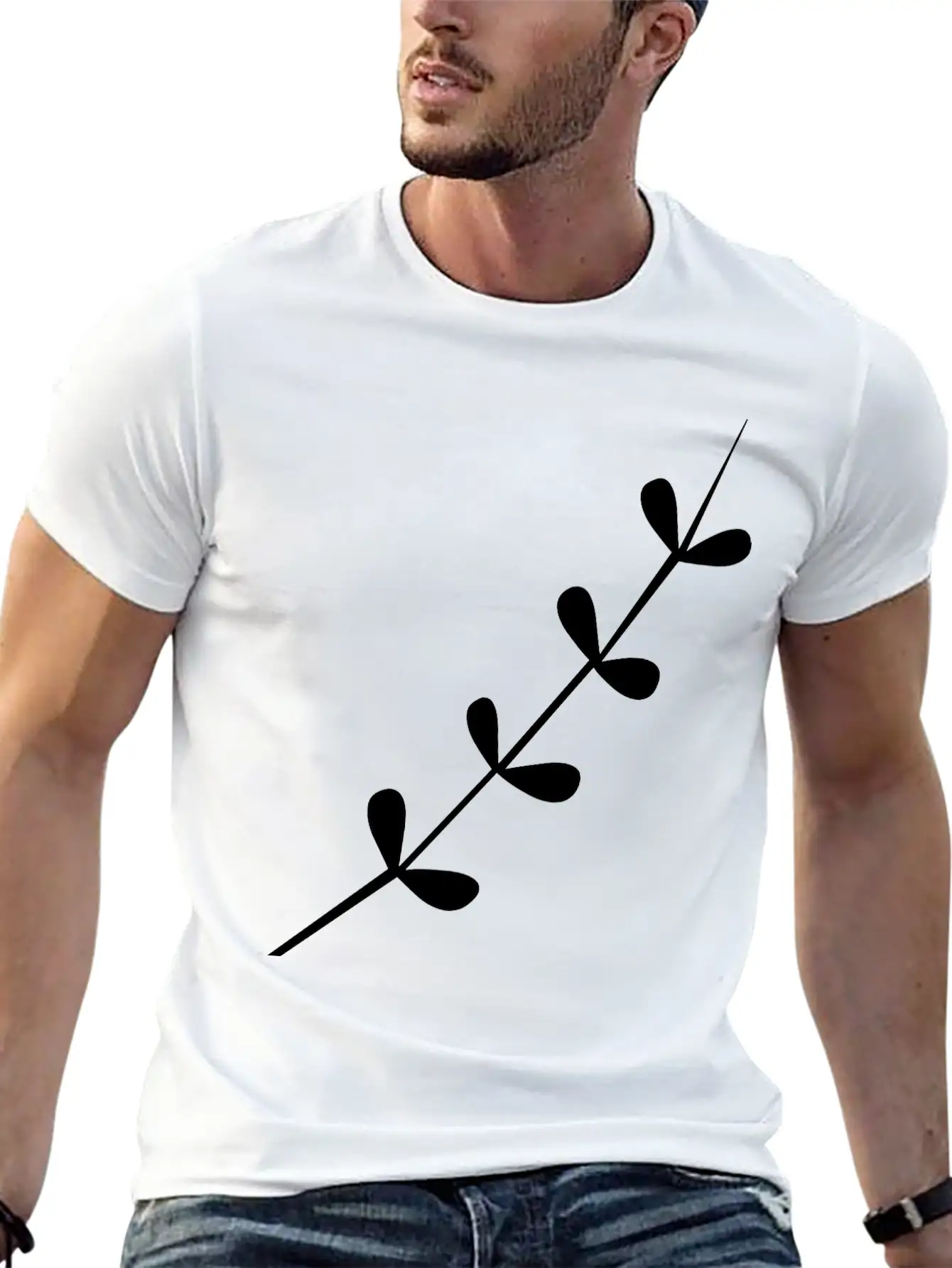 A Delicate Tree Branch Unisex Short Sleeve Soft Cotton T-Shirt – Casual Everyday Wear