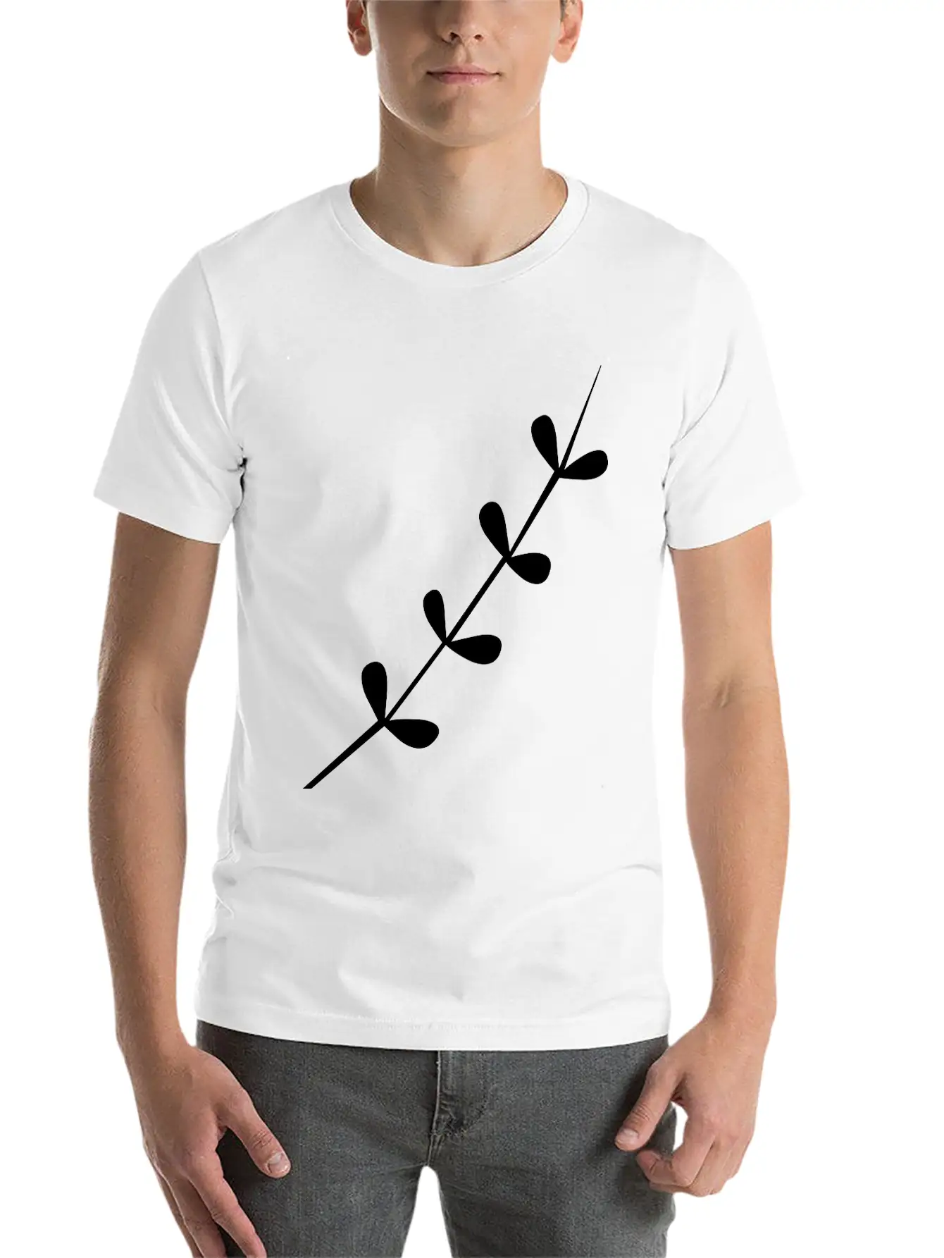 A Delicate Tree Branch Unisex Short Sleeve Soft Cotton T-Shirt – Casual Everyday Wear