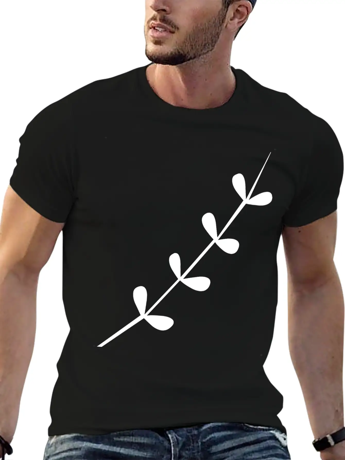 A Delicate Tree Branch Unisex Short Sleeve Soft Cotton T-Shirt – Casual Everyday Wear