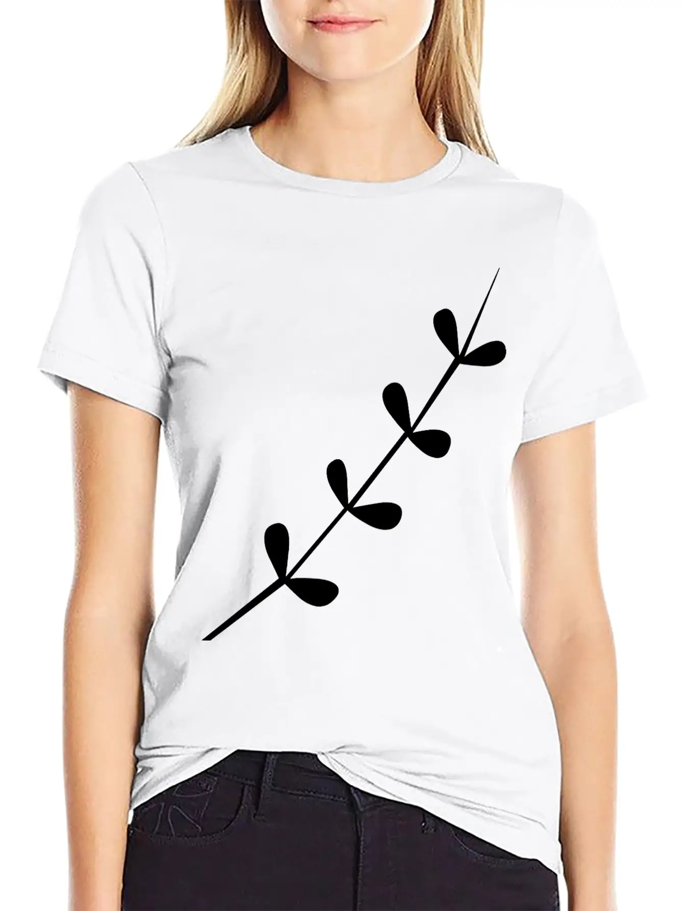 A Delicate Tree Branch Unisex Short Sleeve Soft Cotton T-Shirt – Casual Everyday Wear