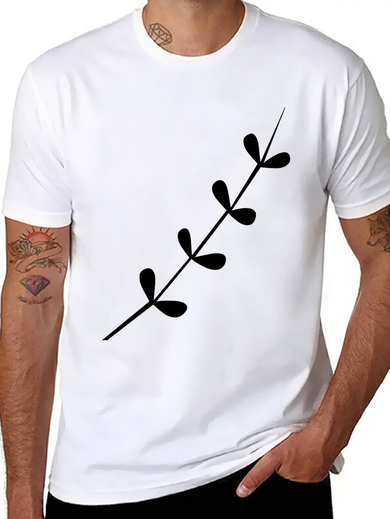 A Delicate Tree Branch Unisex Short Sleeve Soft Cotton T-Shirt – Casual Everyday Wear