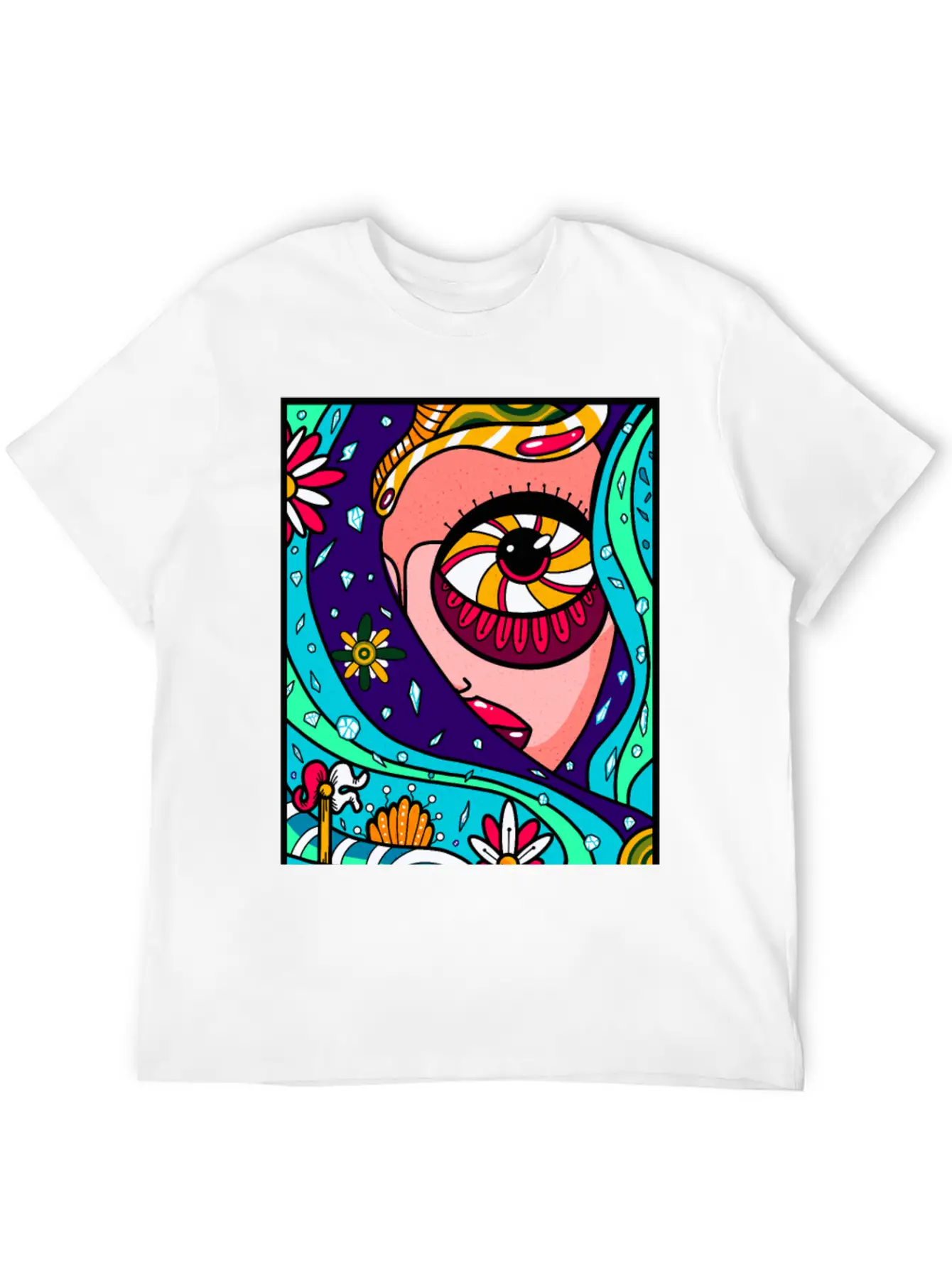 Abstract Sky Classic Cotton Tee – Unisex Comfort For Any Season