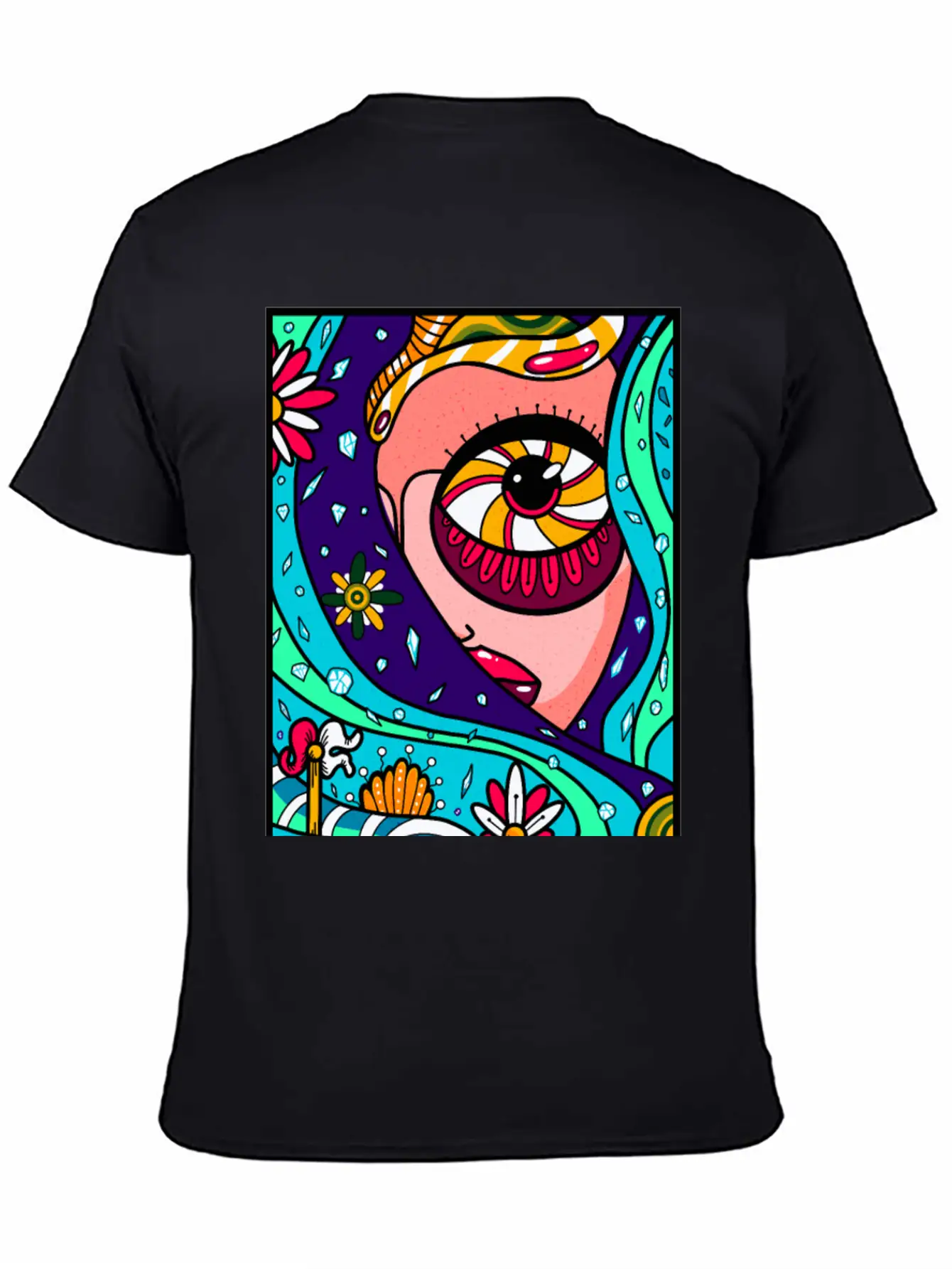 Abstract Sky Classic Cotton Tee – Unisex Comfort For Any Season