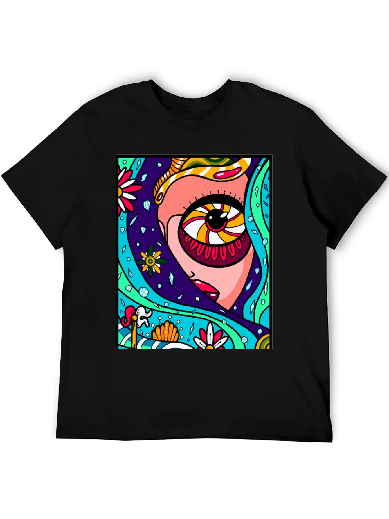 Abstract Sky Classic Cotton Tee – Unisex Comfort For Any Season