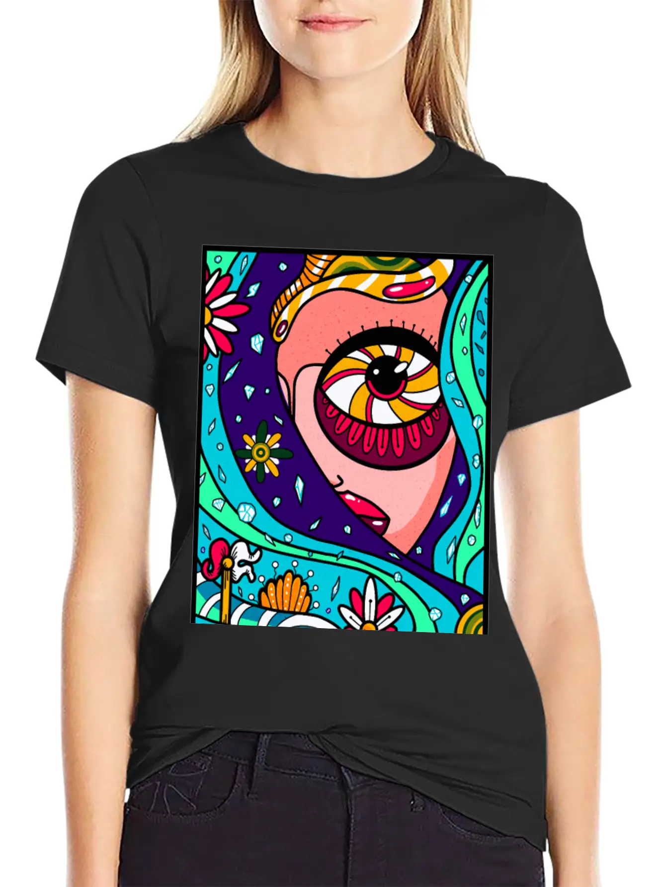 Abstract Sky Classic Cotton Tee – Unisex Comfort For Any Season
