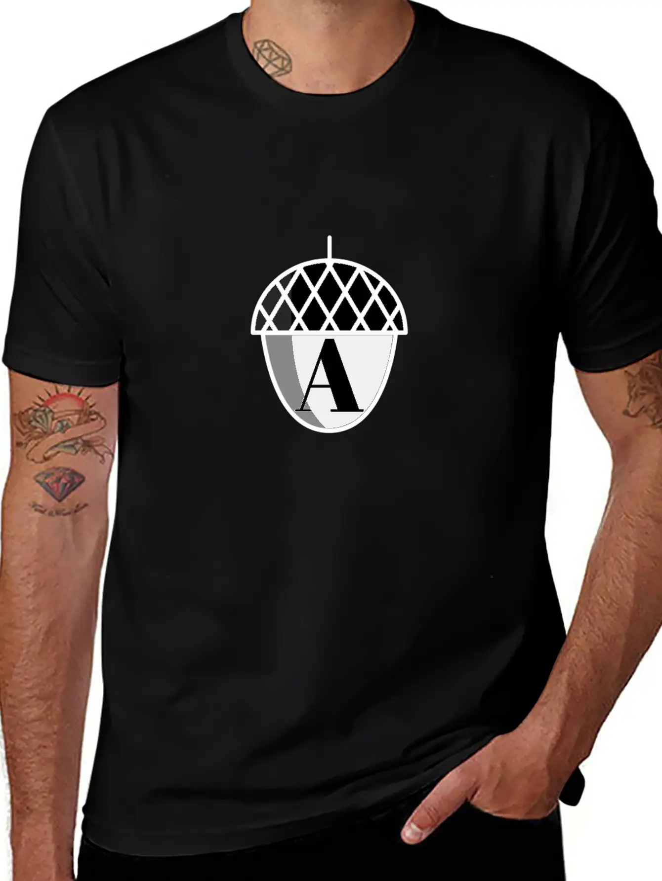 Acorn Emblem Casual Graphic T-Shirt – Simple And Comfortable Daily Wear