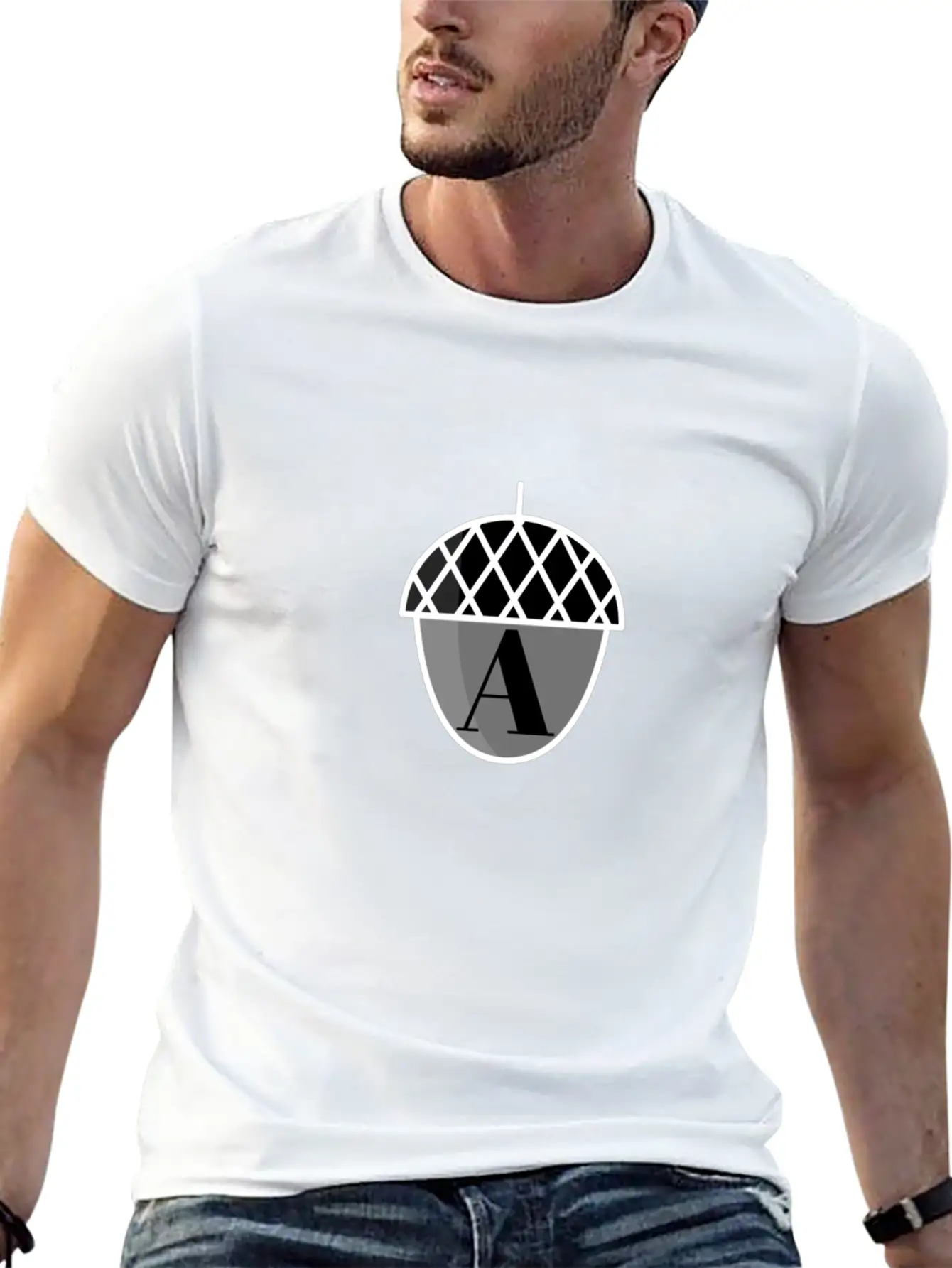 Acorn Emblem Casual Graphic T-Shirt – Simple And Comfortable Daily Wear