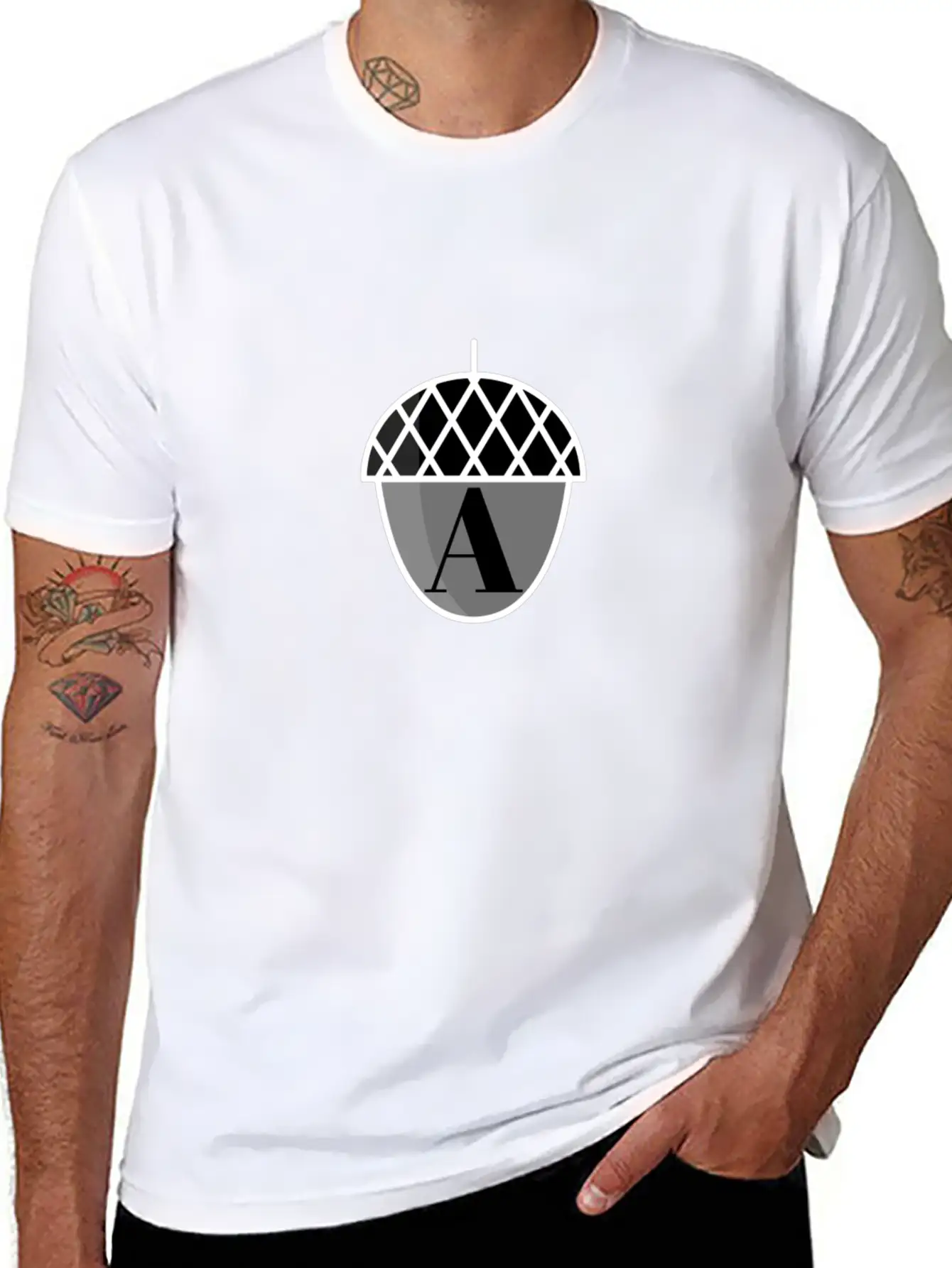 Acorn Emblem Casual Graphic T-Shirt – Simple And Comfortable Daily Wear