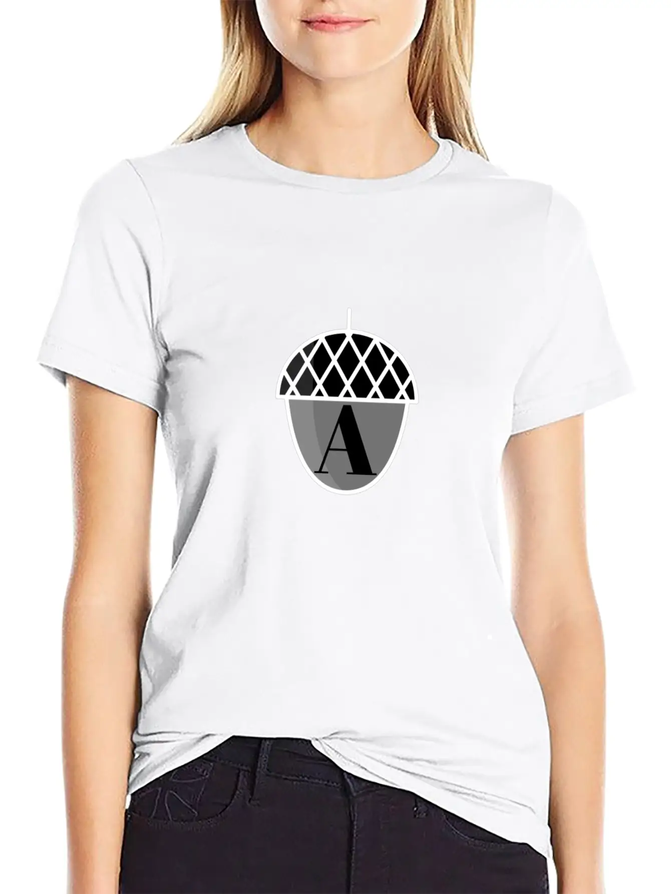 Acorn Emblem Casual Graphic T-Shirt – Simple And Comfortable Daily Wear