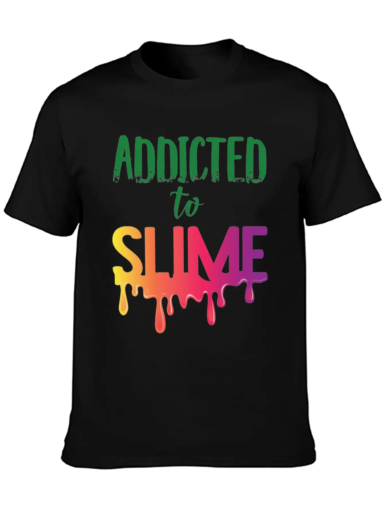 Addicted To Slime Colorful T-Shirt Essential Unisex Summer Tee – Soft Cotton Casual Fit