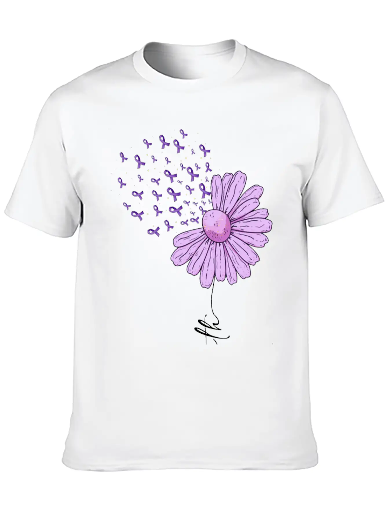 Alzheimer Faith Alzheimer's Awareness Casual Graphic T-Shirt – Simple And Comfortable Daily Wear