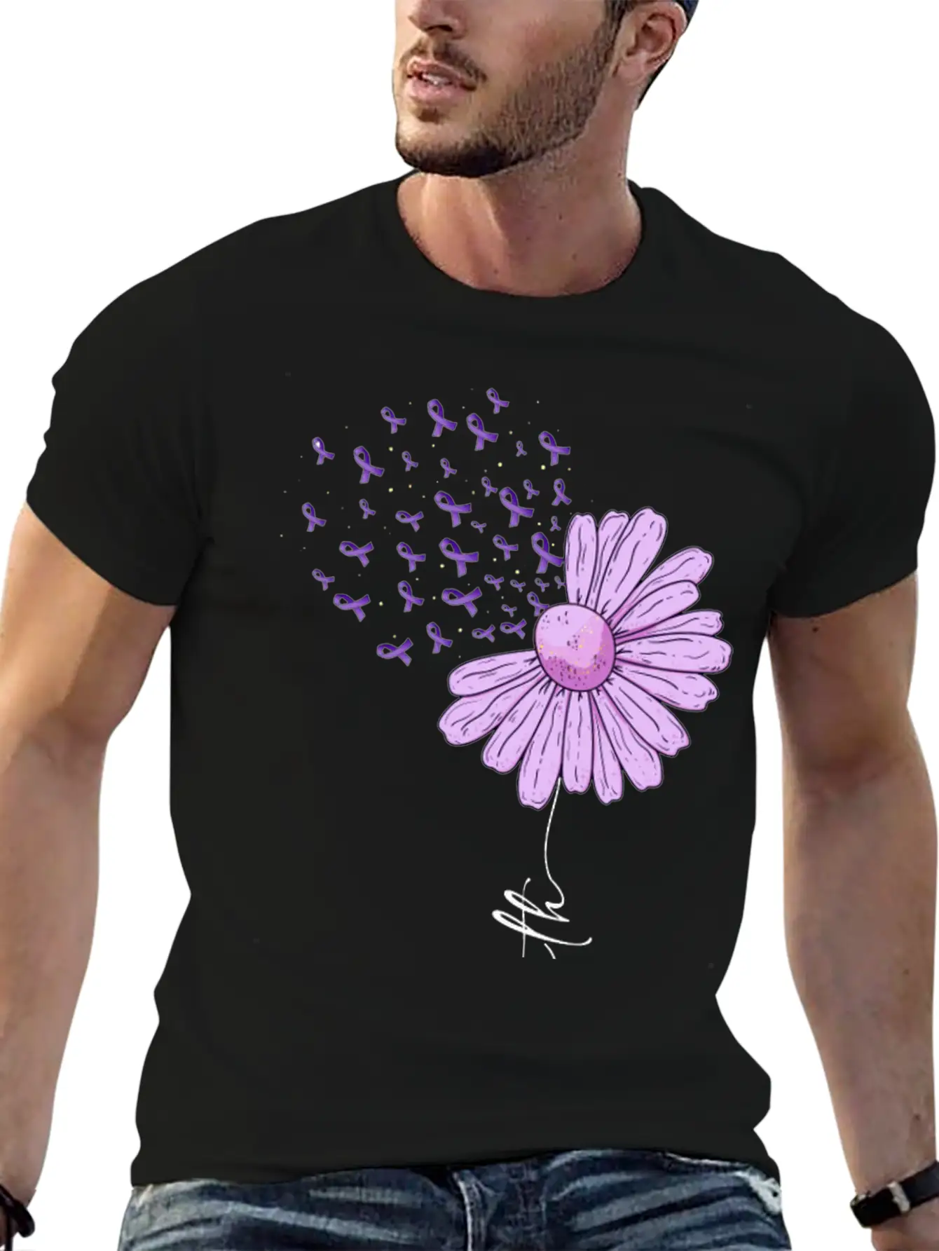 Alzheimer Faith Alzheimer's Awareness Casual Graphic T-Shirt – Simple And Comfortable Daily Wear