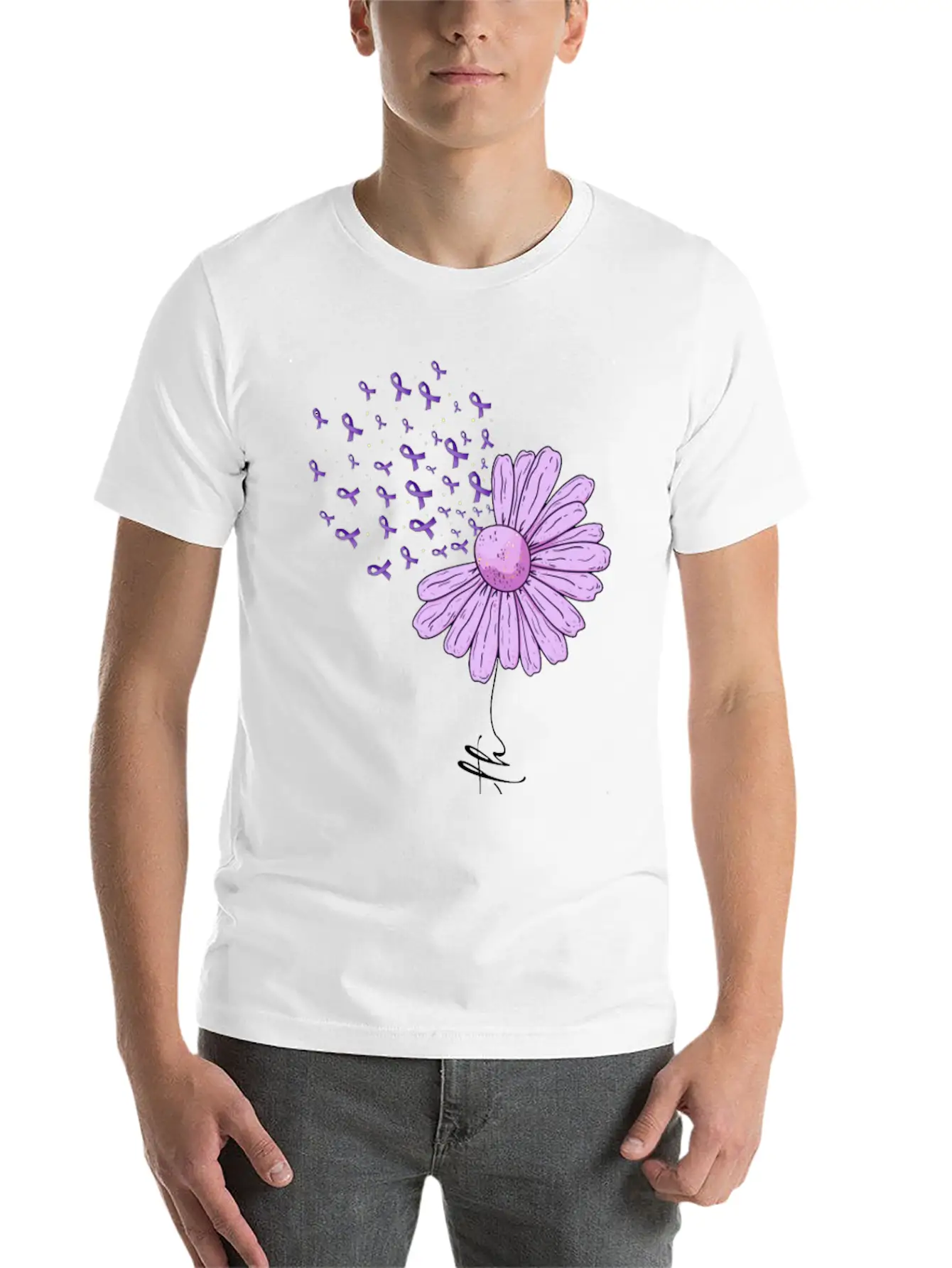 Alzheimer Faith Alzheimer's Awareness Casual Graphic T-Shirt – Simple And Comfortable Daily Wear