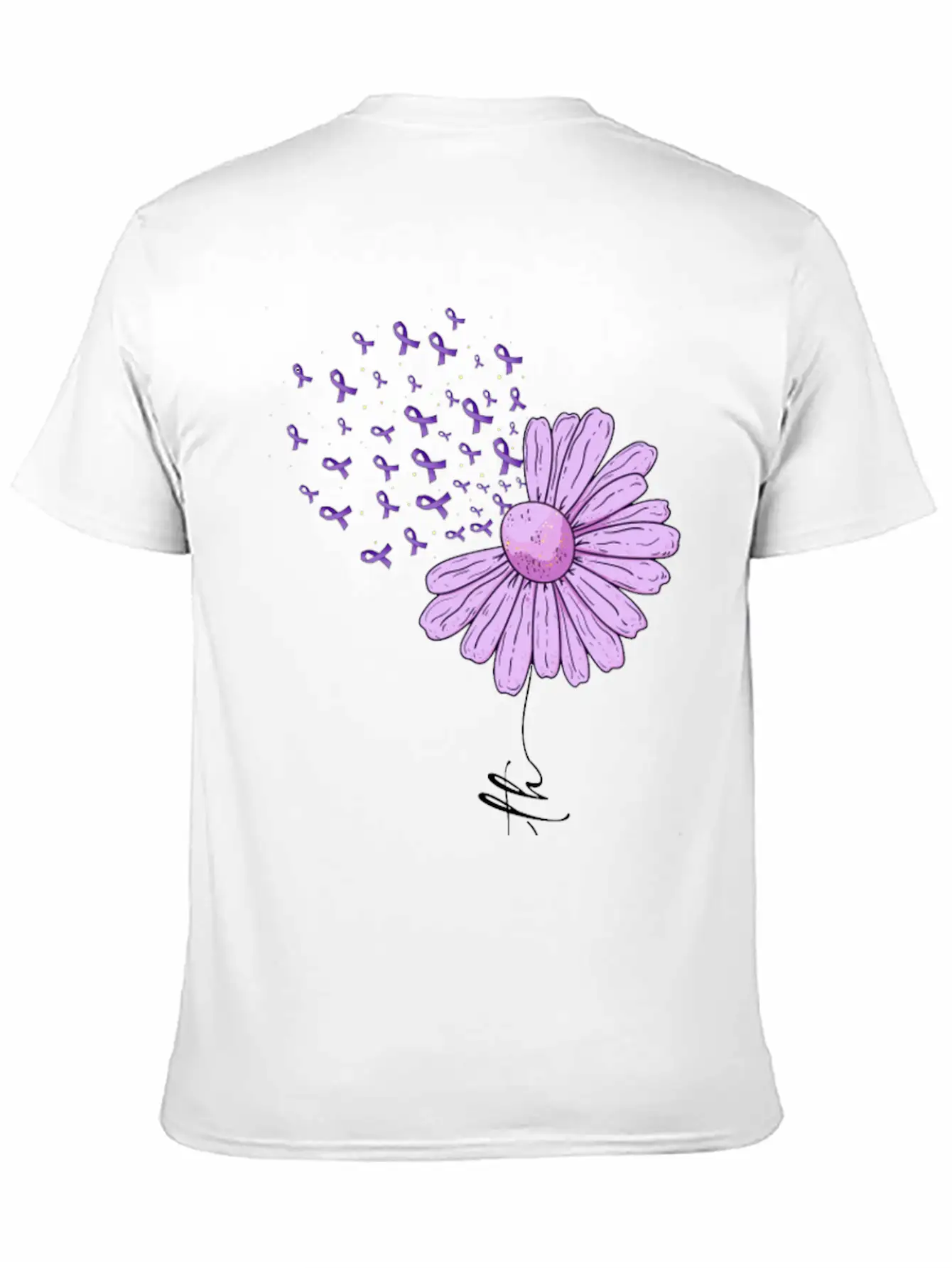 Alzheimer Faith Alzheimer's Awareness Casual Graphic T-Shirt – Simple And Comfortable Daily Wear