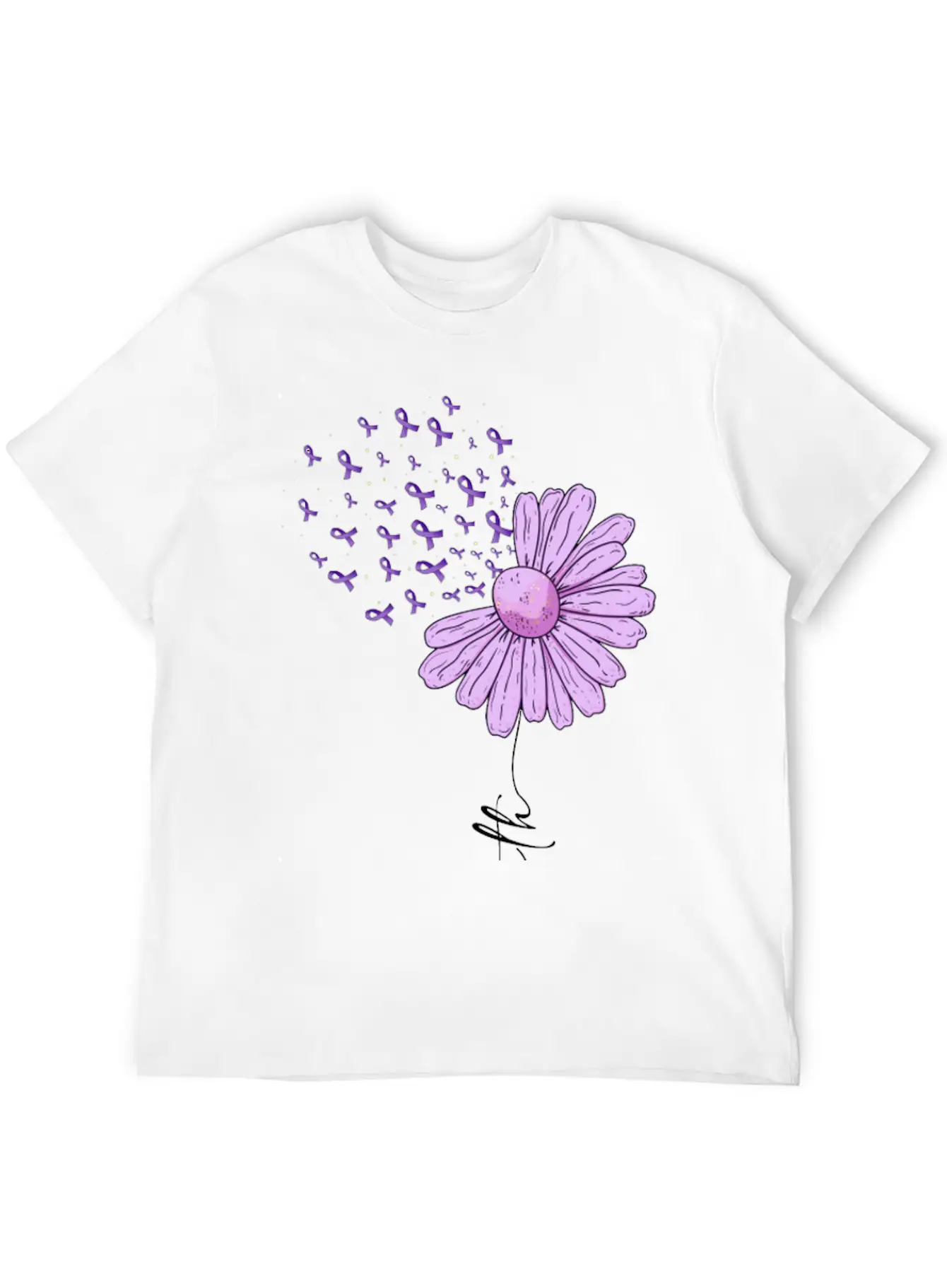 Alzheimer Faith Alzheimer's Awareness Casual Graphic T-Shirt – Simple And Comfortable Daily Wear
