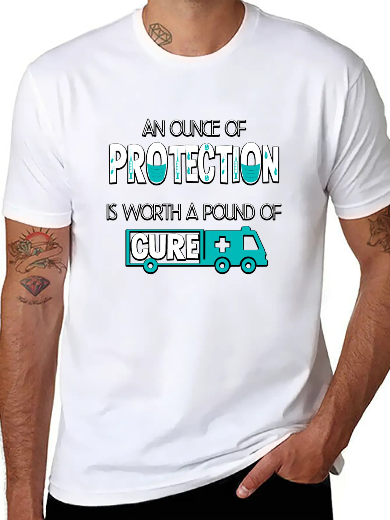 An Ounce Of Protection Is Worth A Pound Of Cure Classic Cotton Tee – Unisex Comfort For Any Season
