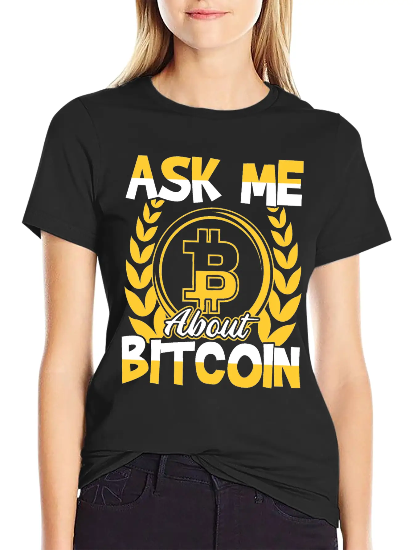Ask Me About Bitcoin (BTC) Trader Investor Essential Unisex Summer Tee – Soft Cotton Casual Fit