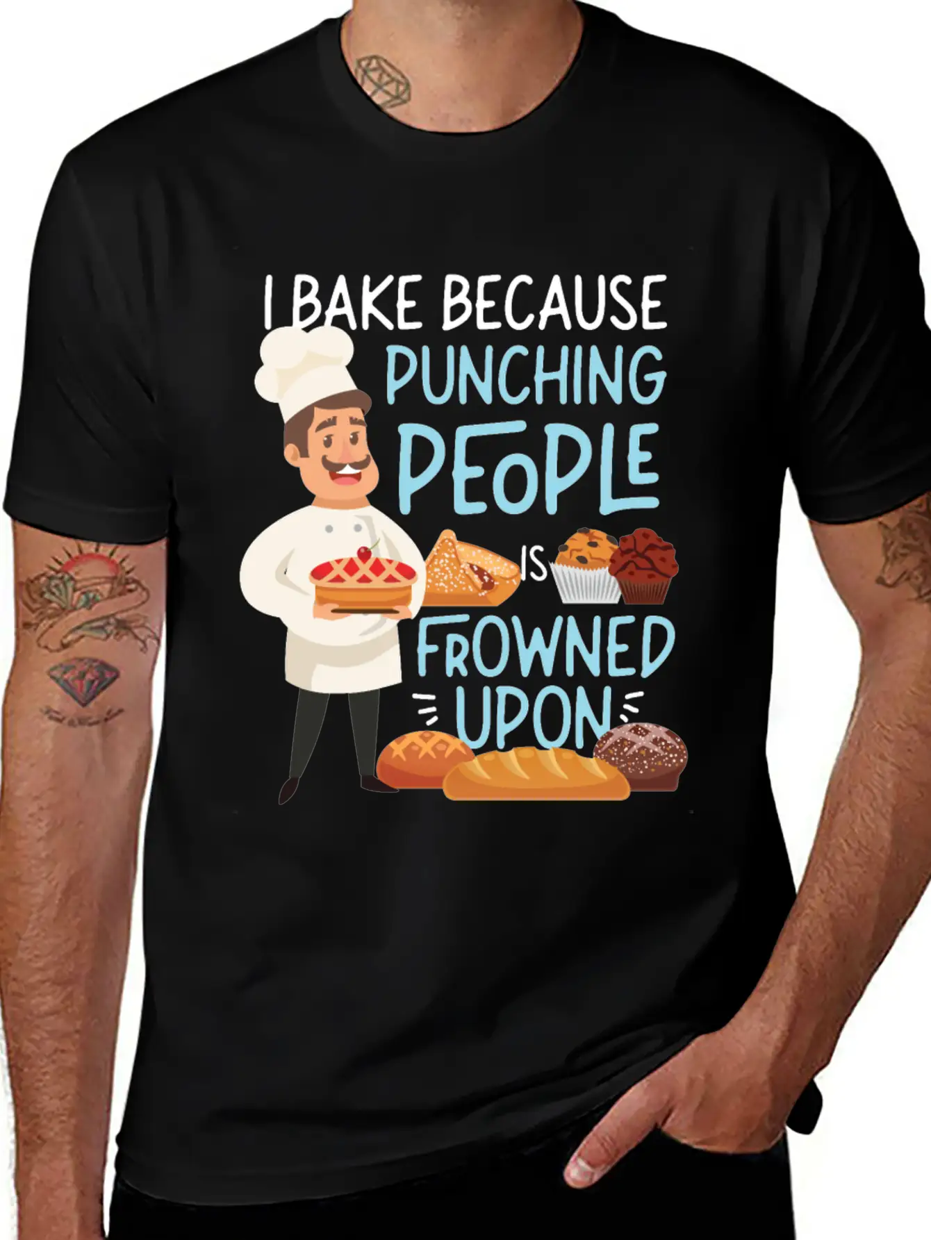 Bake Baking I Bake Because Casual Graphic T-Shirt – Simple And Comfortable Daily Wear