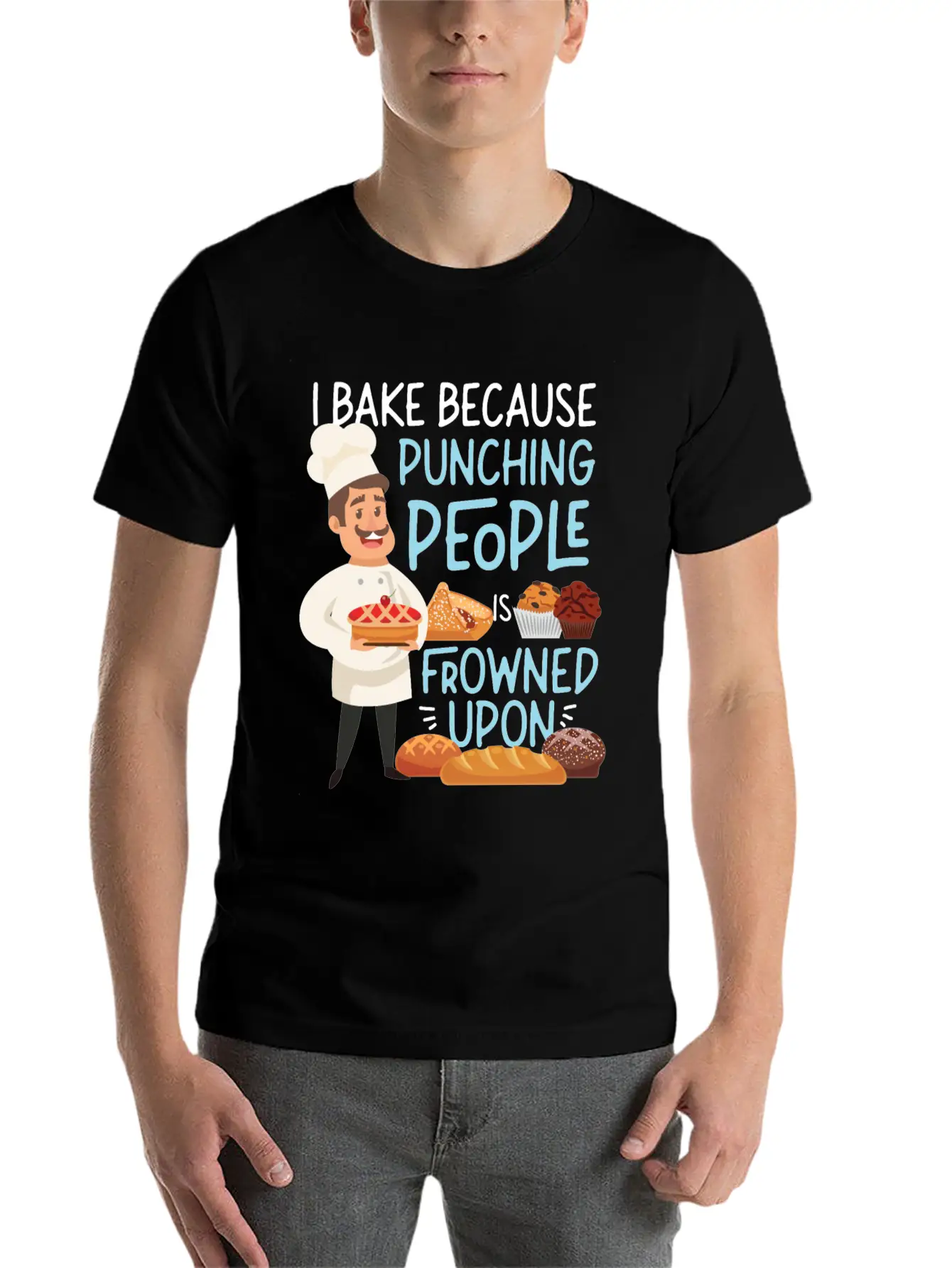 Bake Baking I Bake Because Casual Graphic T-Shirt – Simple And Comfortable Daily Wear