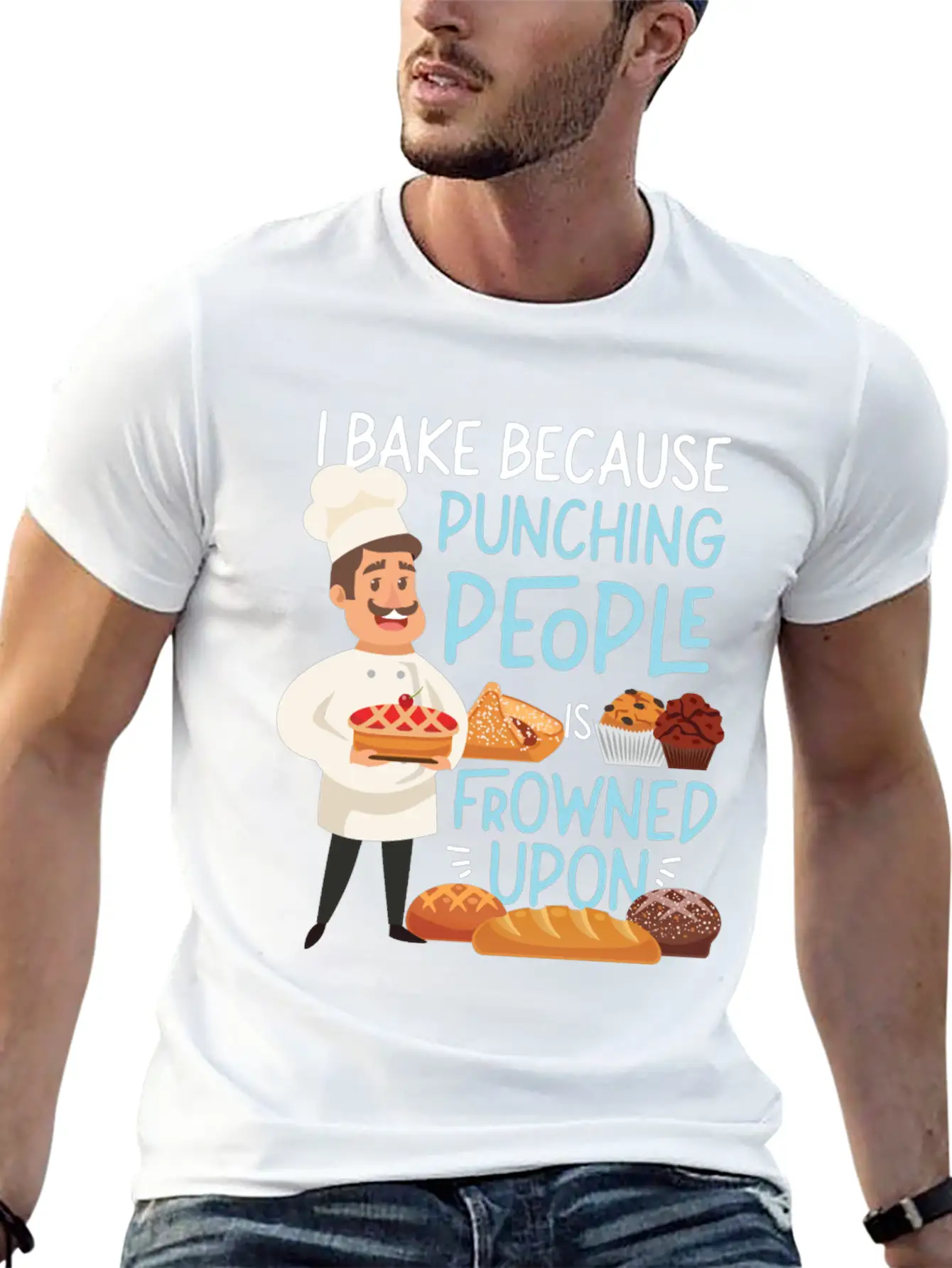 Bake Baking I Bake Because Casual Graphic T-Shirt – Simple And Comfortable Daily Wear