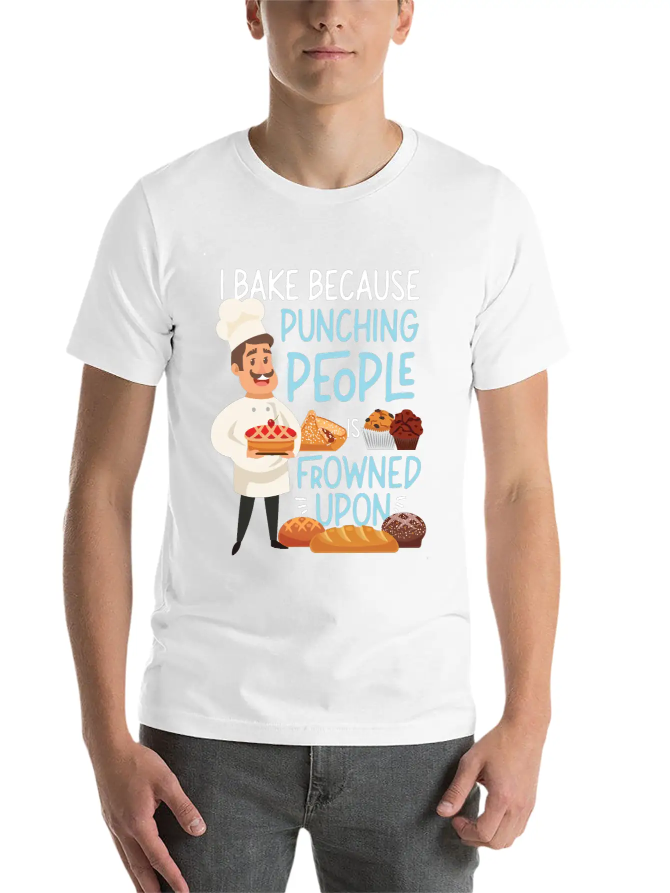 Bake Baking I Bake Because Casual Graphic T-Shirt – Simple And Comfortable Daily Wear