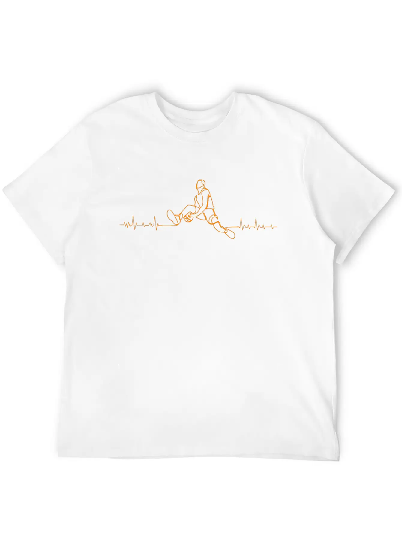 Basketball Player Heartbeat Athlete Essential Unisex Summer Tee – Soft Cotton Casual Fit