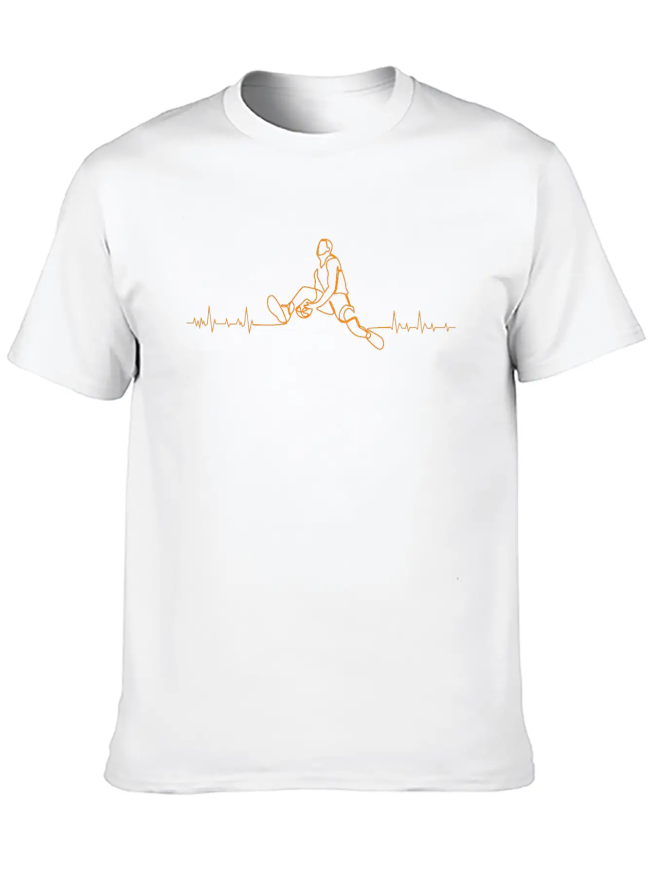 Basketball Player Heartbeat Athlete Essential Unisex Summer Tee – Soft Cotton Casual Fit
