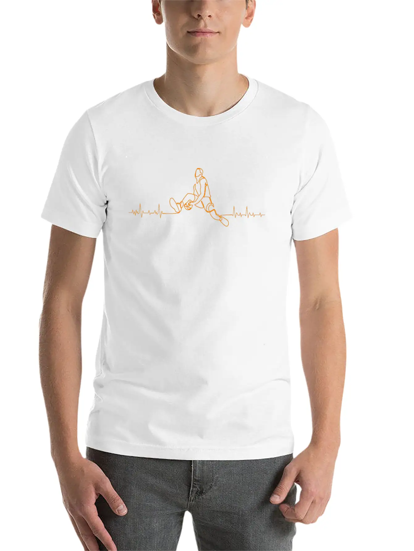Basketball Player Heartbeat Athlete Essential Unisex Summer Tee – Soft Cotton Casual Fit