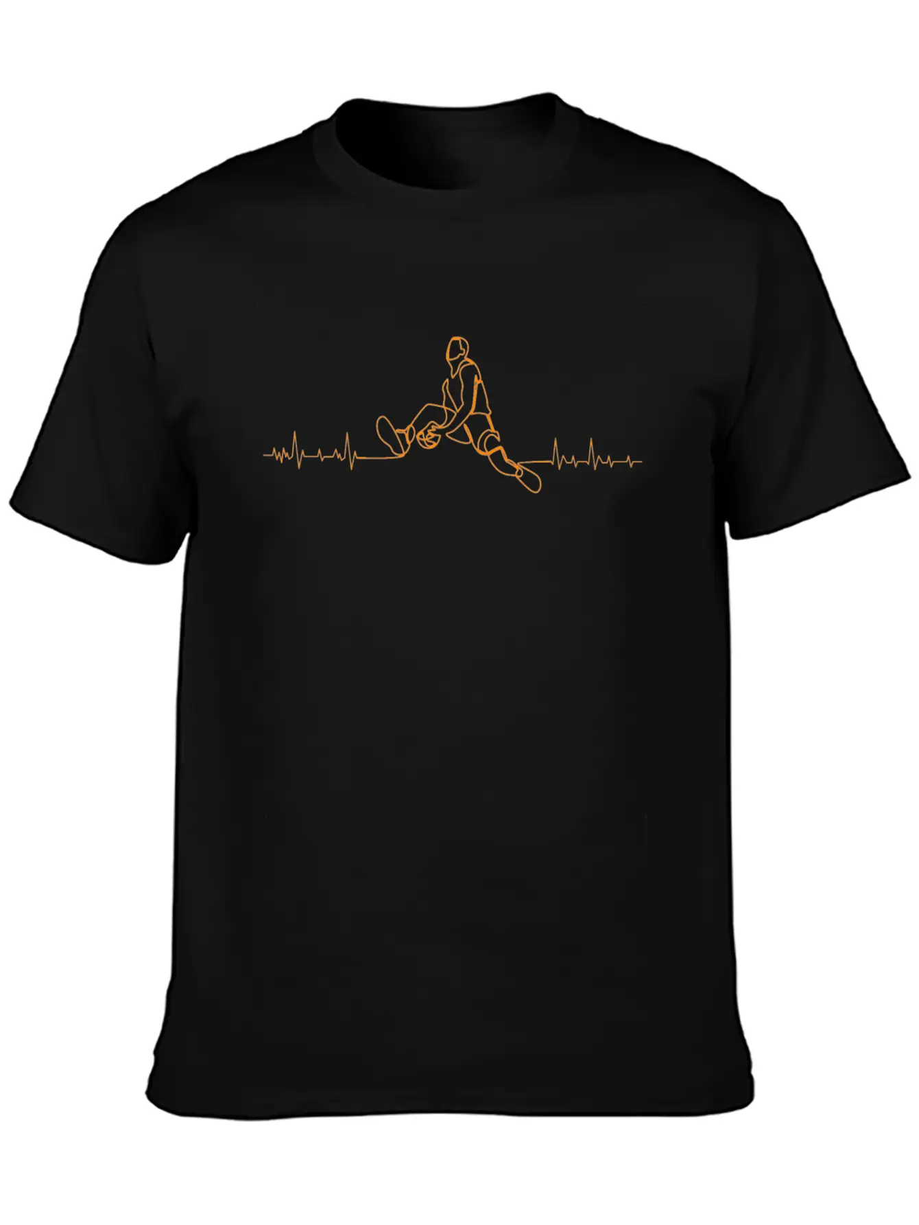 Basketball Player Heartbeat Athlete Essential Unisex Summer Tee – Soft Cotton Casual Fit