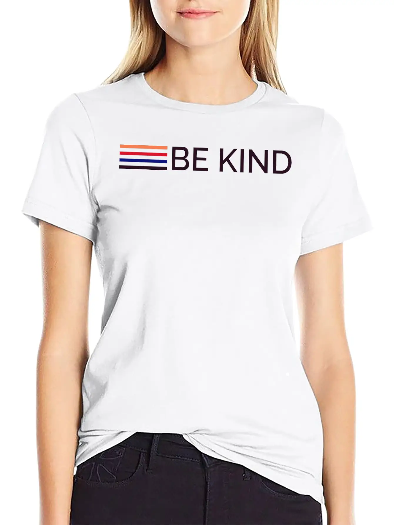Be Kind Stripes Classic Cotton Tee – Unisex Comfort For Any Season