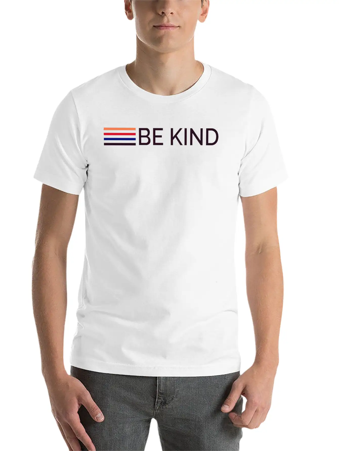 Be Kind Stripes Classic Cotton Tee – Unisex Comfort For Any Season
