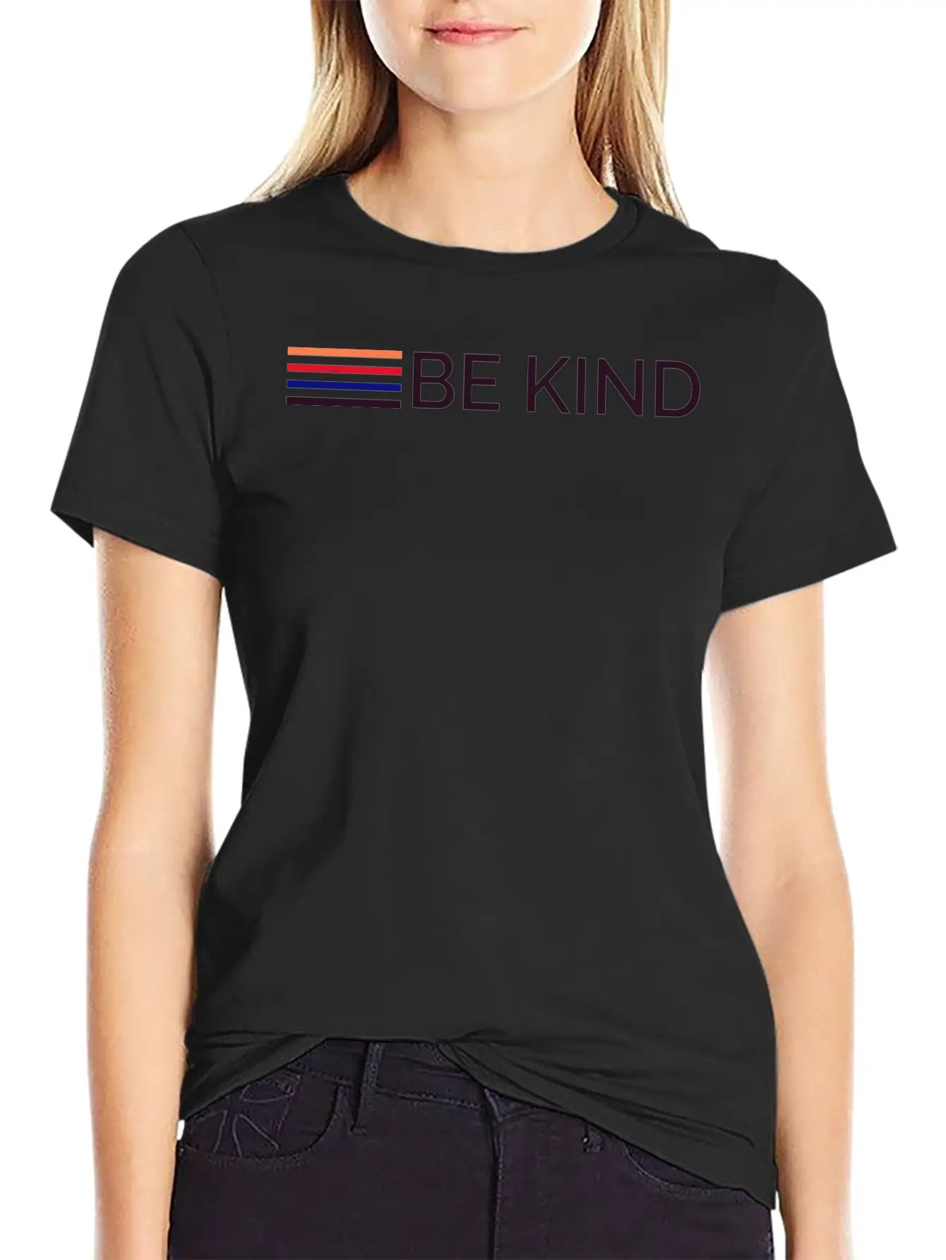 Be Kind Stripes Classic Cotton Tee – Unisex Comfort For Any Season