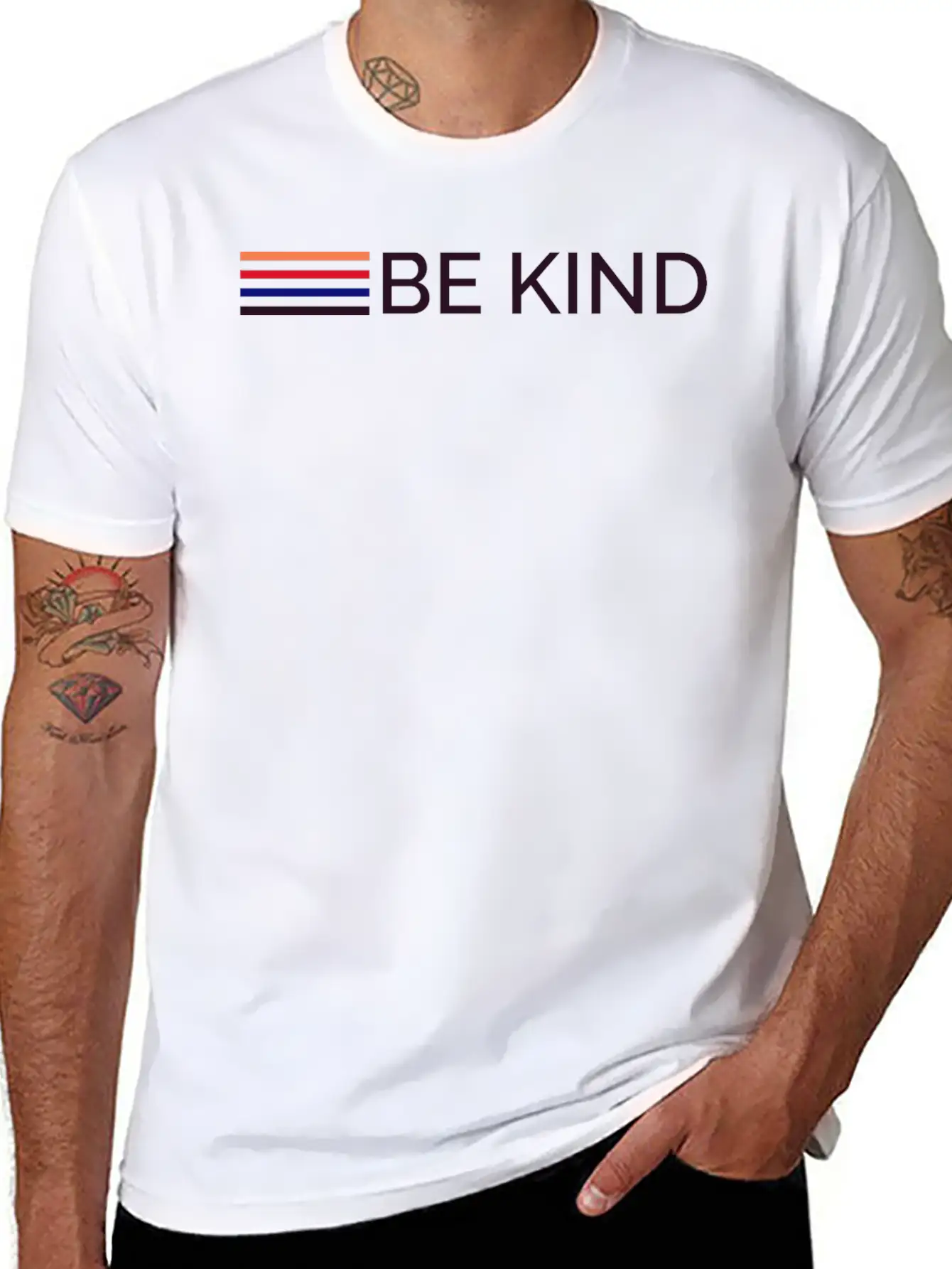 Be Kind Stripes Classic Cotton Tee – Unisex Comfort For Any Season