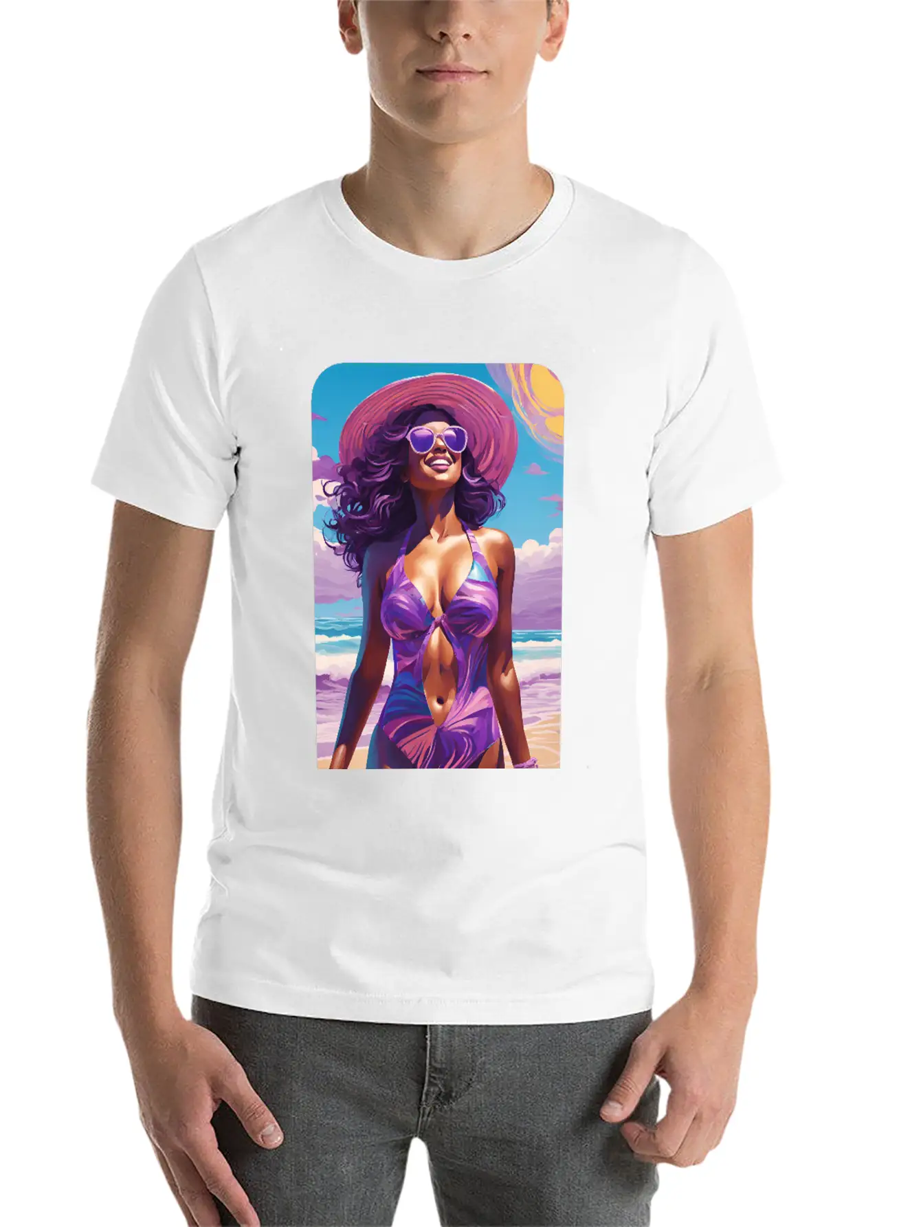 Beachy Breeze Casual Graphic T-Shirt – Simple And Comfortable Daily Wear