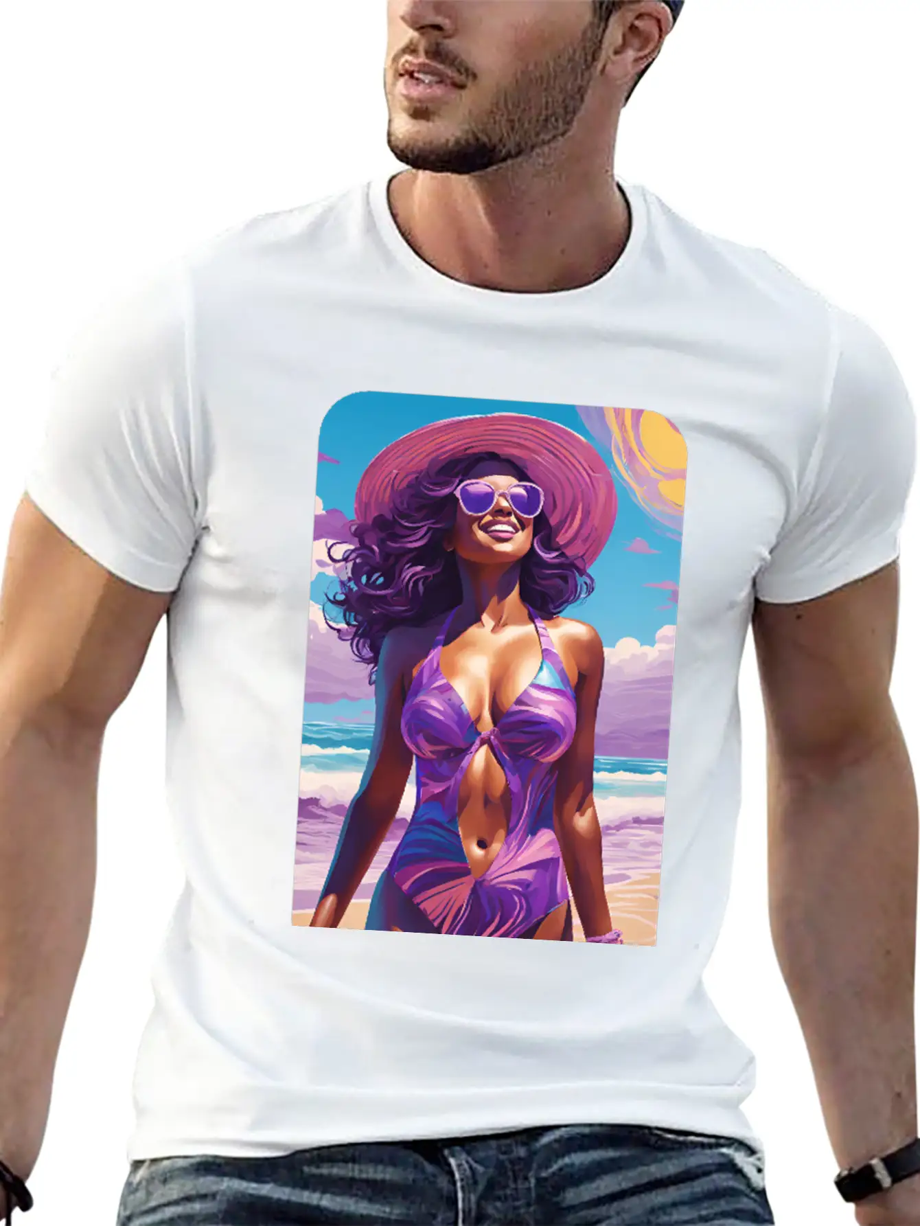 Beachy Breeze Casual Graphic T-Shirt – Simple And Comfortable Daily Wear