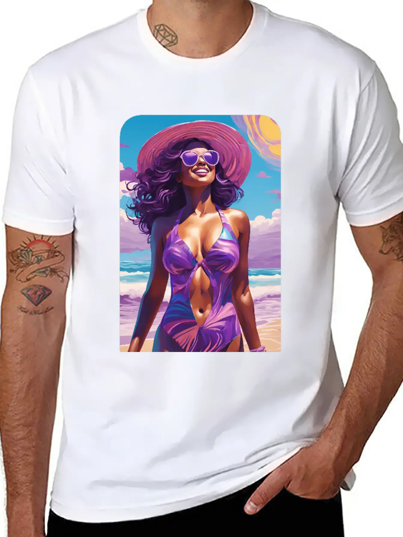 Beachy Breeze Casual Graphic T-Shirt – Simple And Comfortable Daily Wear