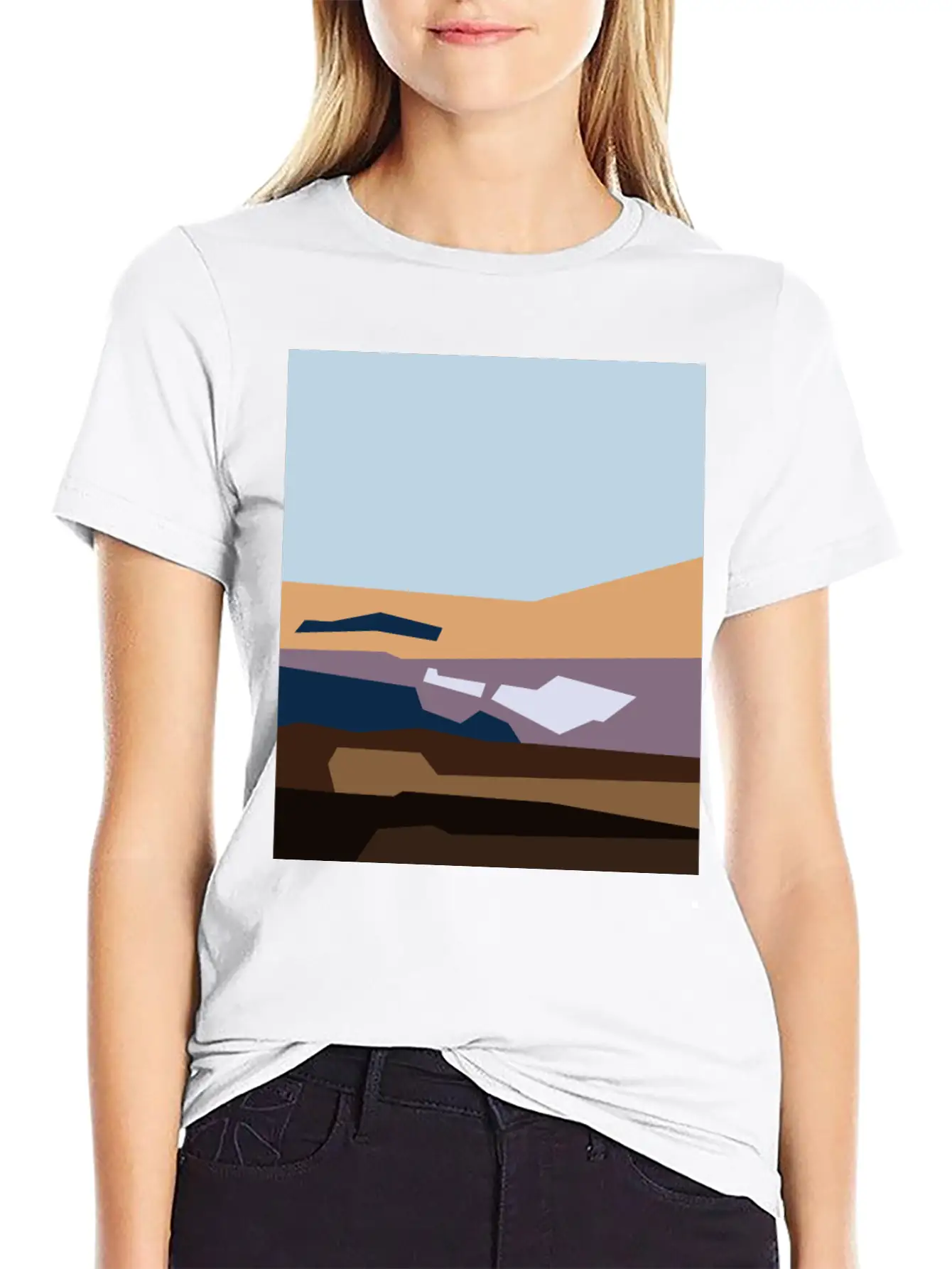 Beautiful Abstract Cartoon Landscape Classic Cotton Tee – Unisex Comfort For Any Season