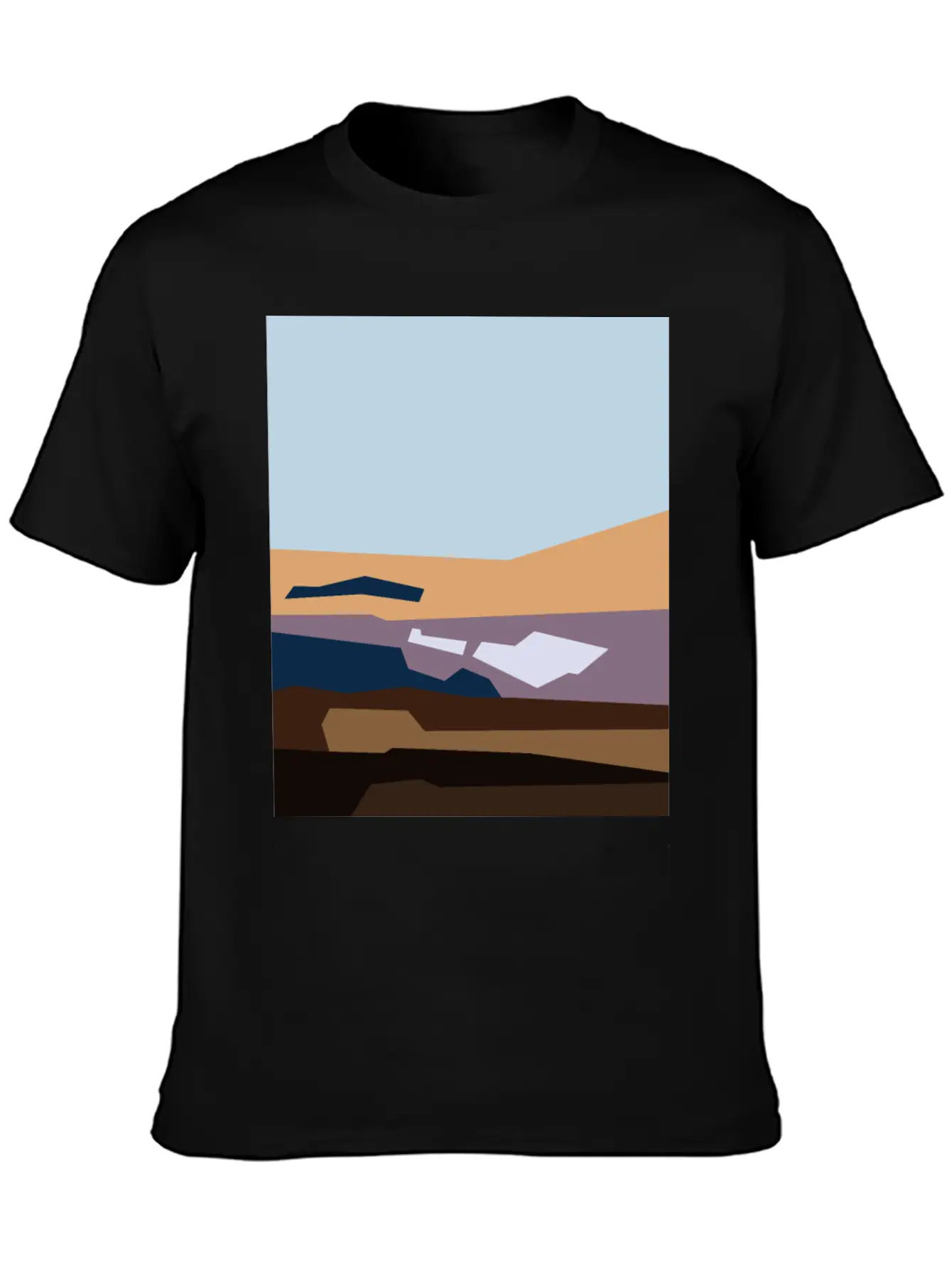 Beautiful Abstract Cartoon Landscape Classic Cotton Tee – Unisex Comfort For Any Season