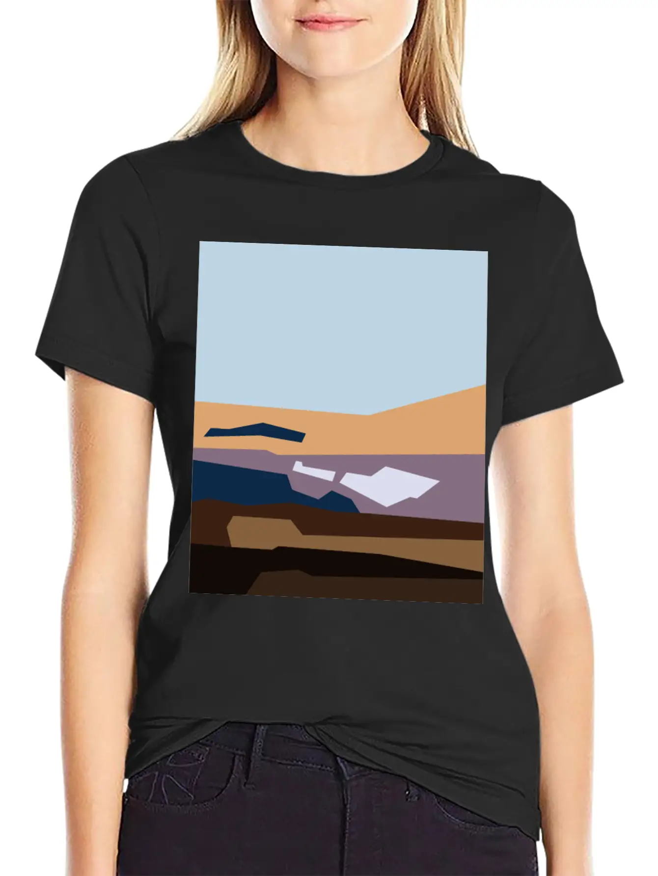 Beautiful Abstract Cartoon Landscape Classic Cotton Tee – Unisex Comfort For Any Season