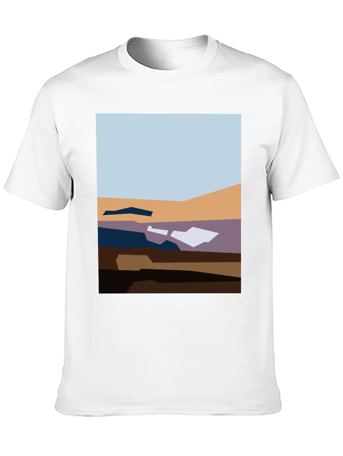 Beautiful Abstract Cartoon Landscape Classic Cotton Tee – Unisex Comfort For Any Season