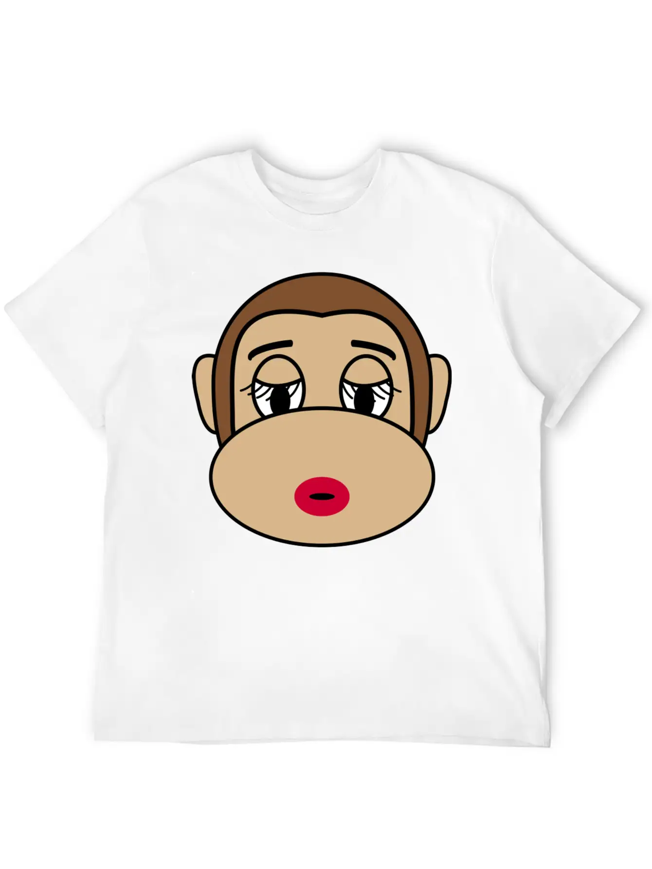 Beautiful Cosmetic Monkey Casual Graphic T-Shirt – Simple And Comfortable Daily Wear