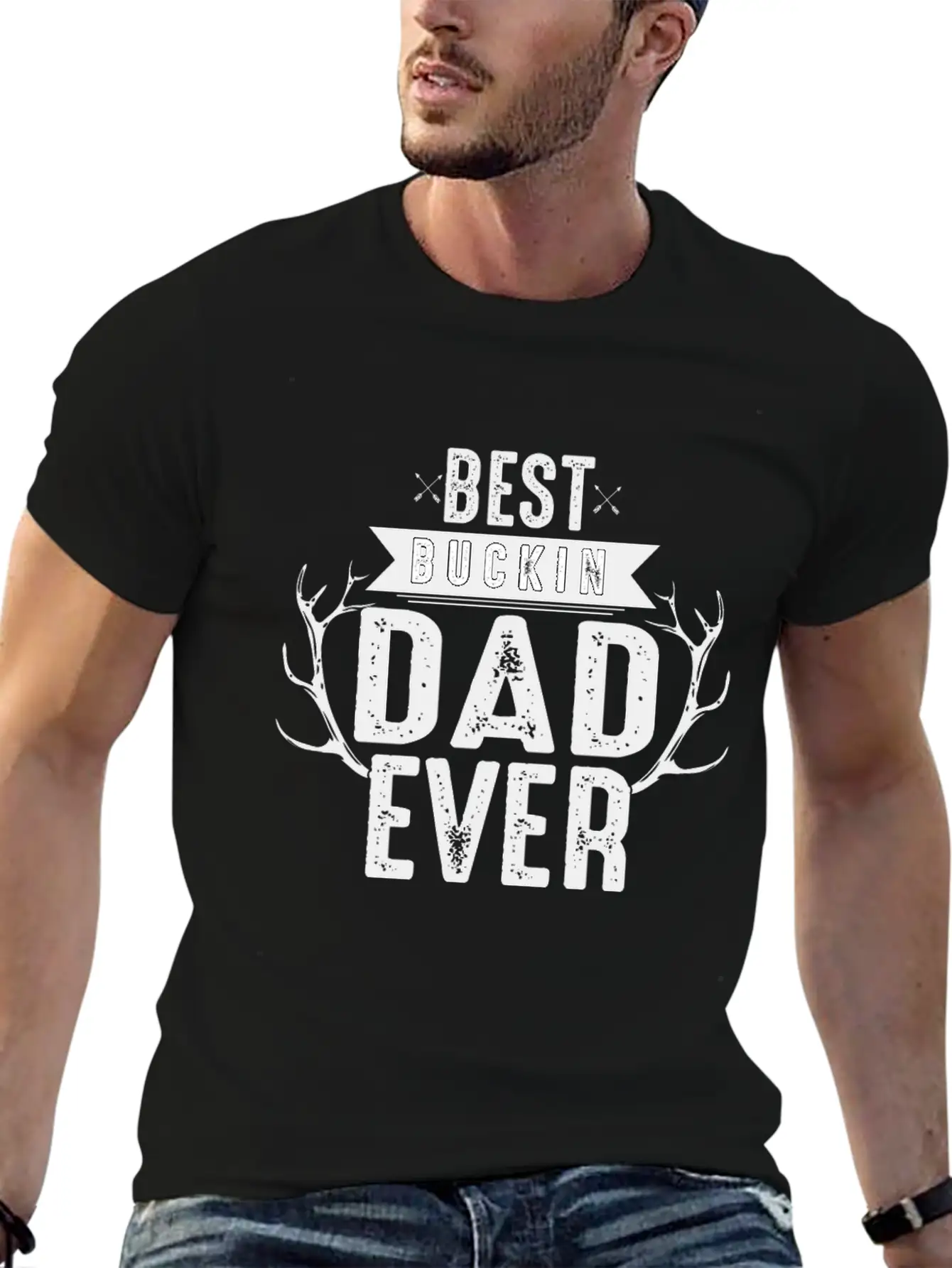 Best Bucking Dad Ever Fun Casual Graphic T-Shirt – Simple And Comfortable Daily Wear