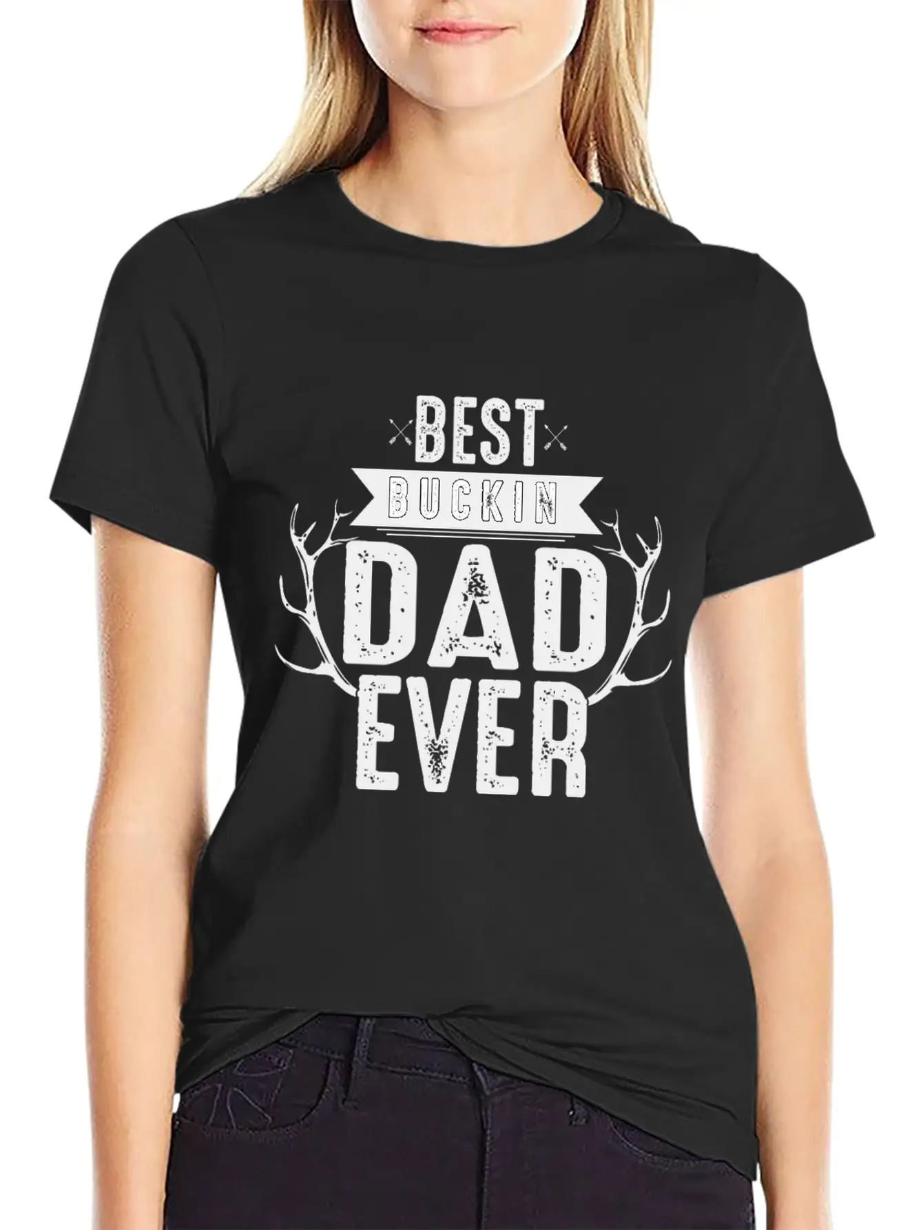 Best Bucking Dad Ever Fun Casual Graphic T-Shirt – Simple And Comfortable Daily Wear