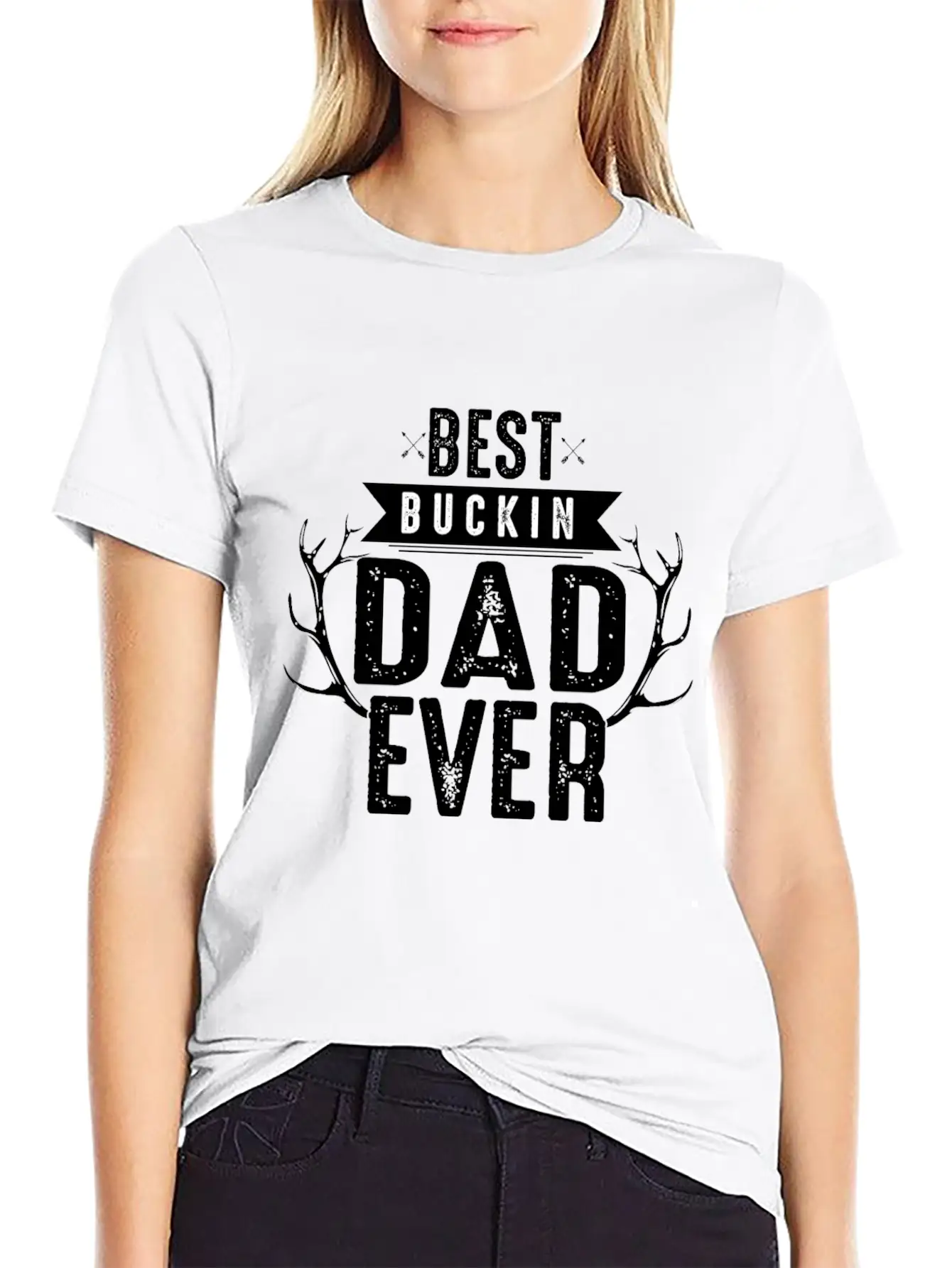 Best Bucking Dad Ever Fun Casual Graphic T-Shirt – Simple And Comfortable Daily Wear