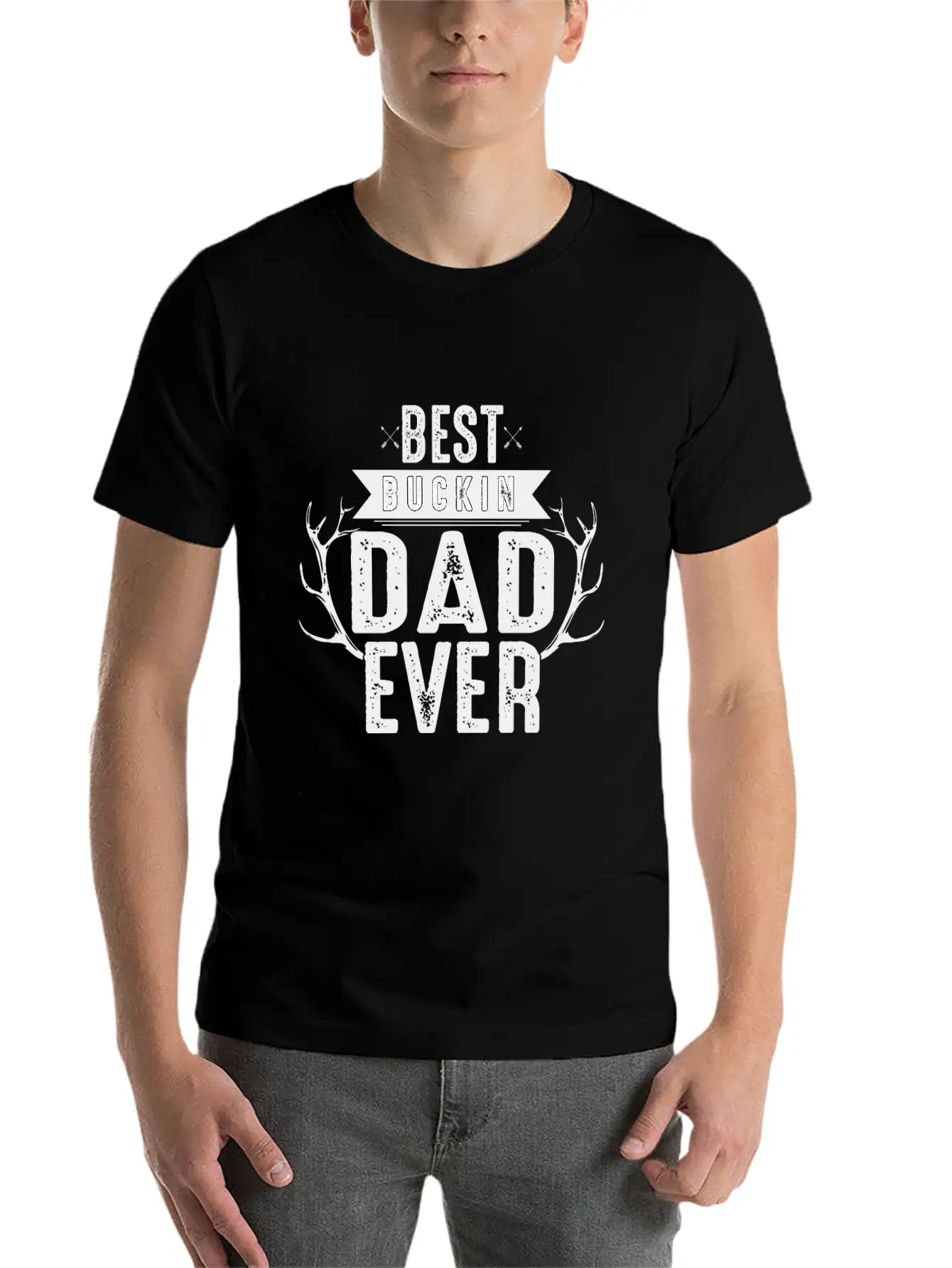 Best Bucking Dad Ever Fun Casual Graphic T-Shirt – Simple And Comfortable Daily Wear
