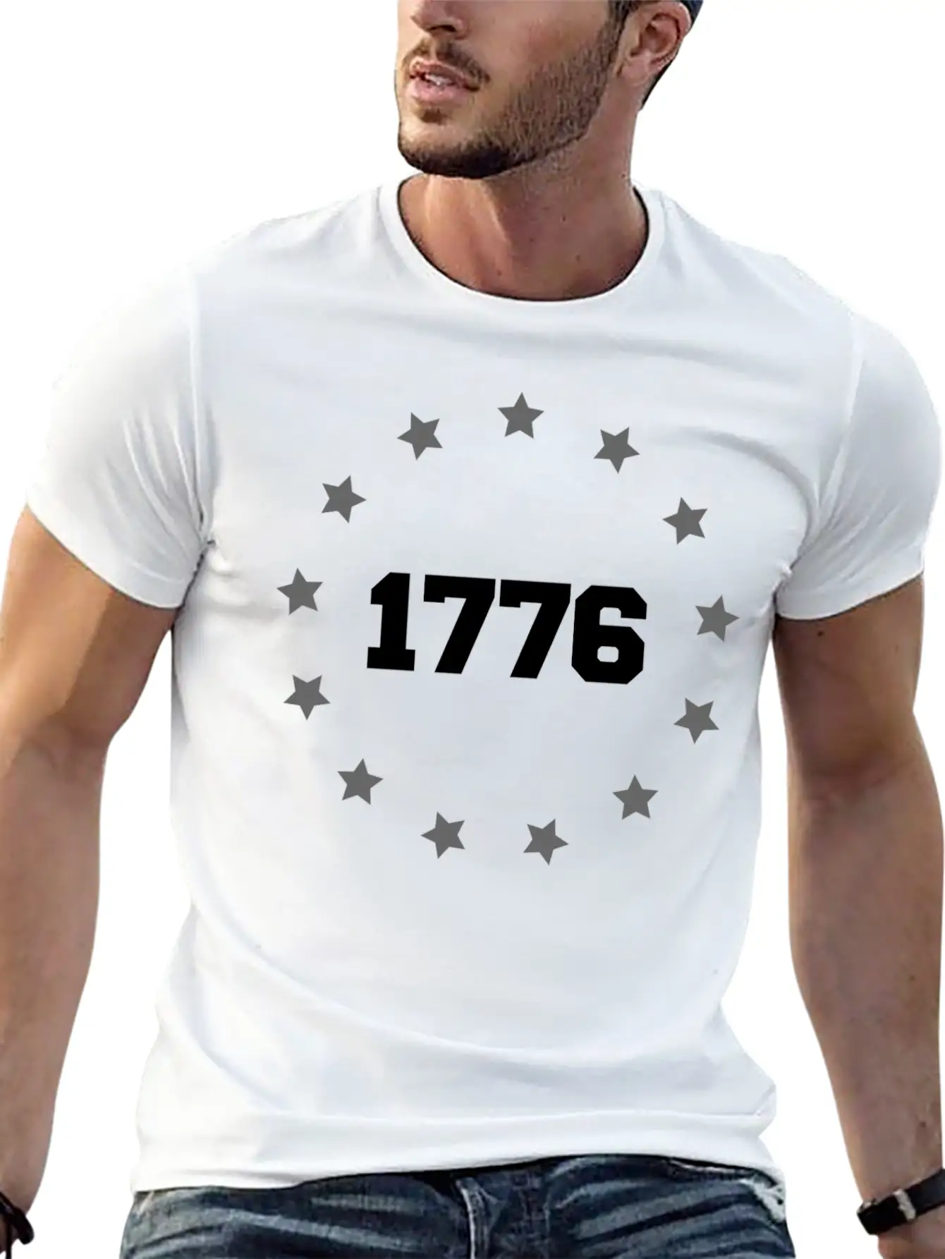 Betsy Ross Battle 1776 Flag - Patriotic American Casual Graphic T-Shirt – Simple And Comfortable Daily Wear