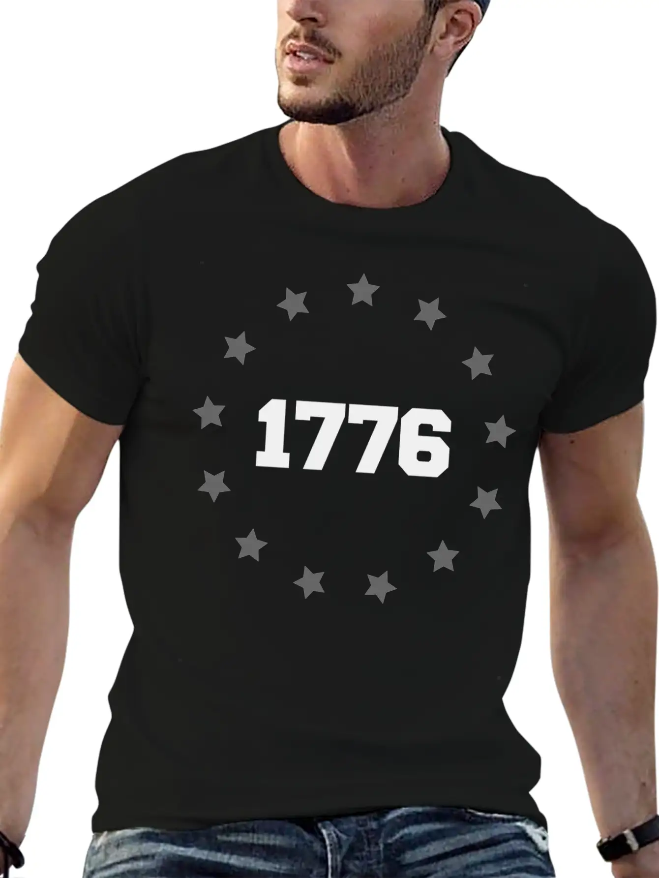 Betsy Ross Battle 1776 Flag - Patriotic American Casual Graphic T-Shirt – Simple And Comfortable Daily Wear